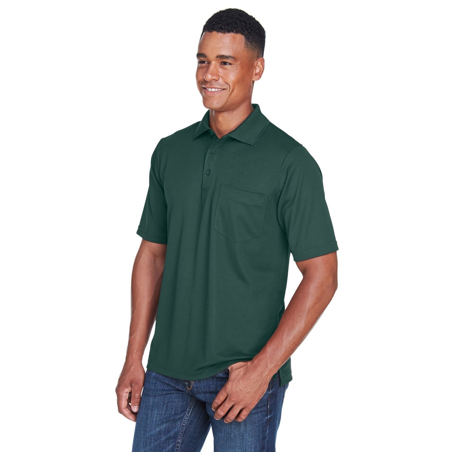 Black Polo Shirt - Core 365 - Performance Fabric
