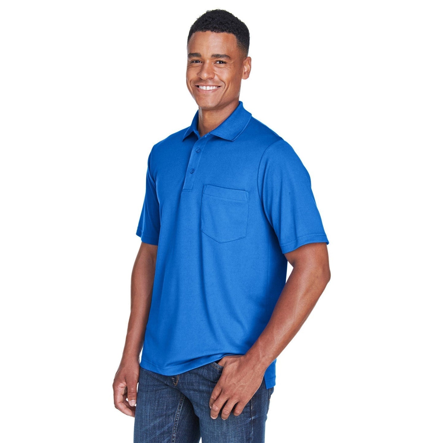Black Polo Shirt - Core 365 - Performance Fabric