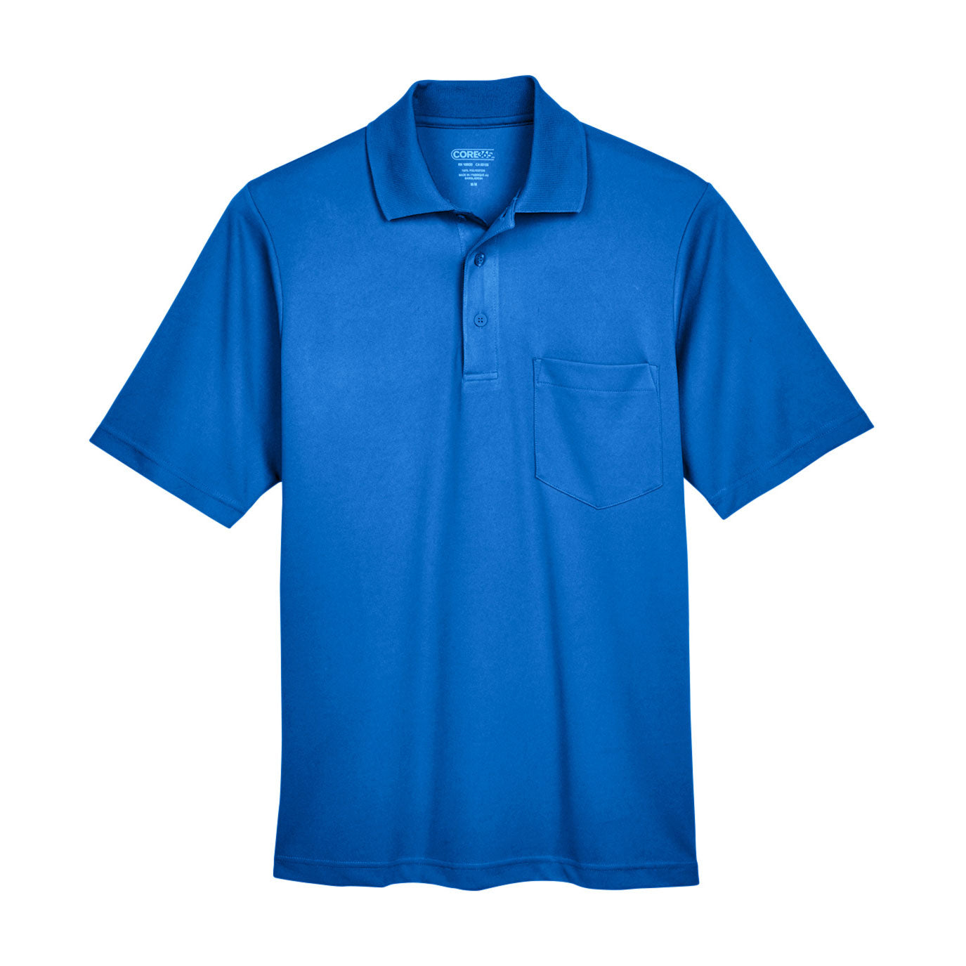 Black Polo Shirt - Core 365 - Performance Fabric