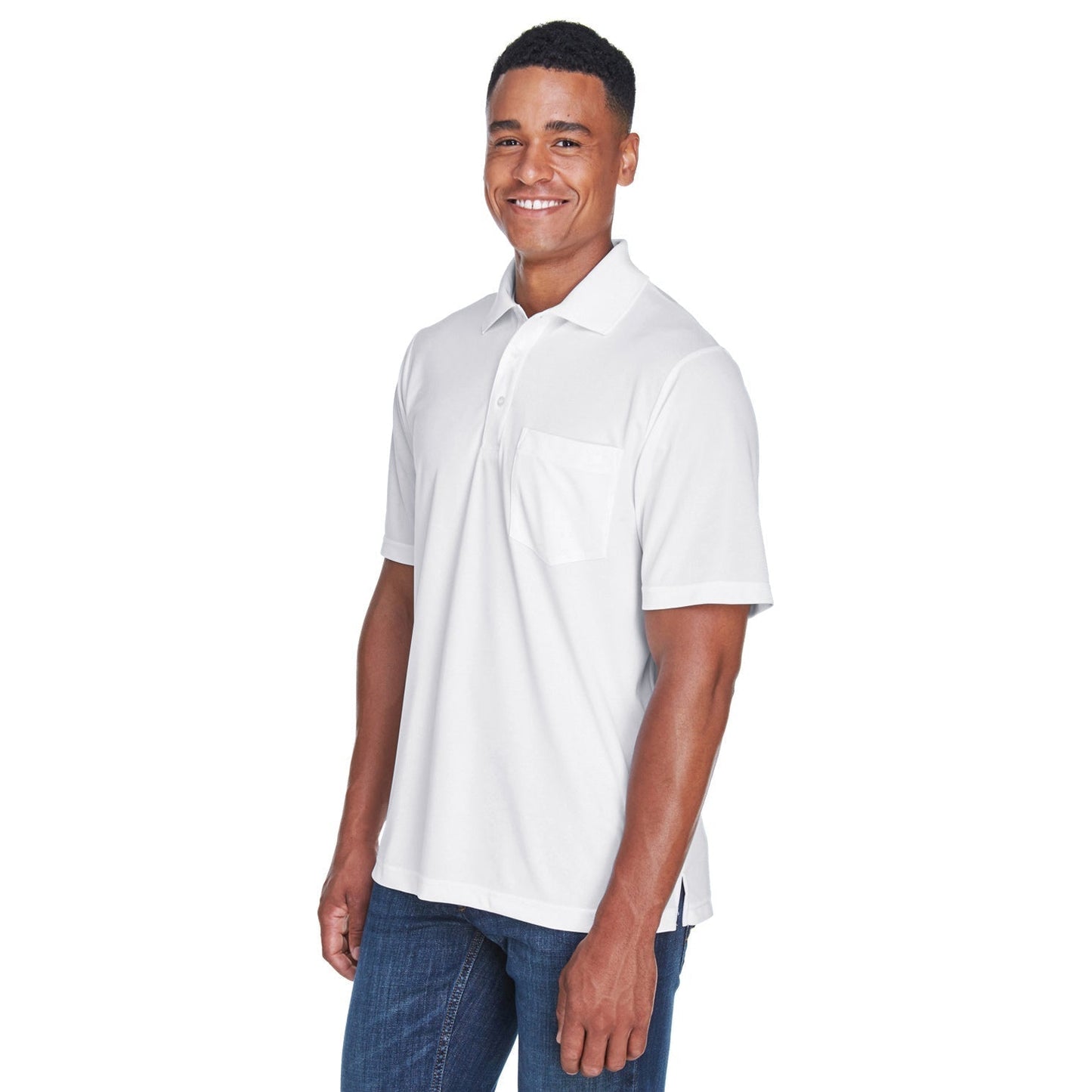 Black Polo Shirt - Core 365 - Performance Fabric
