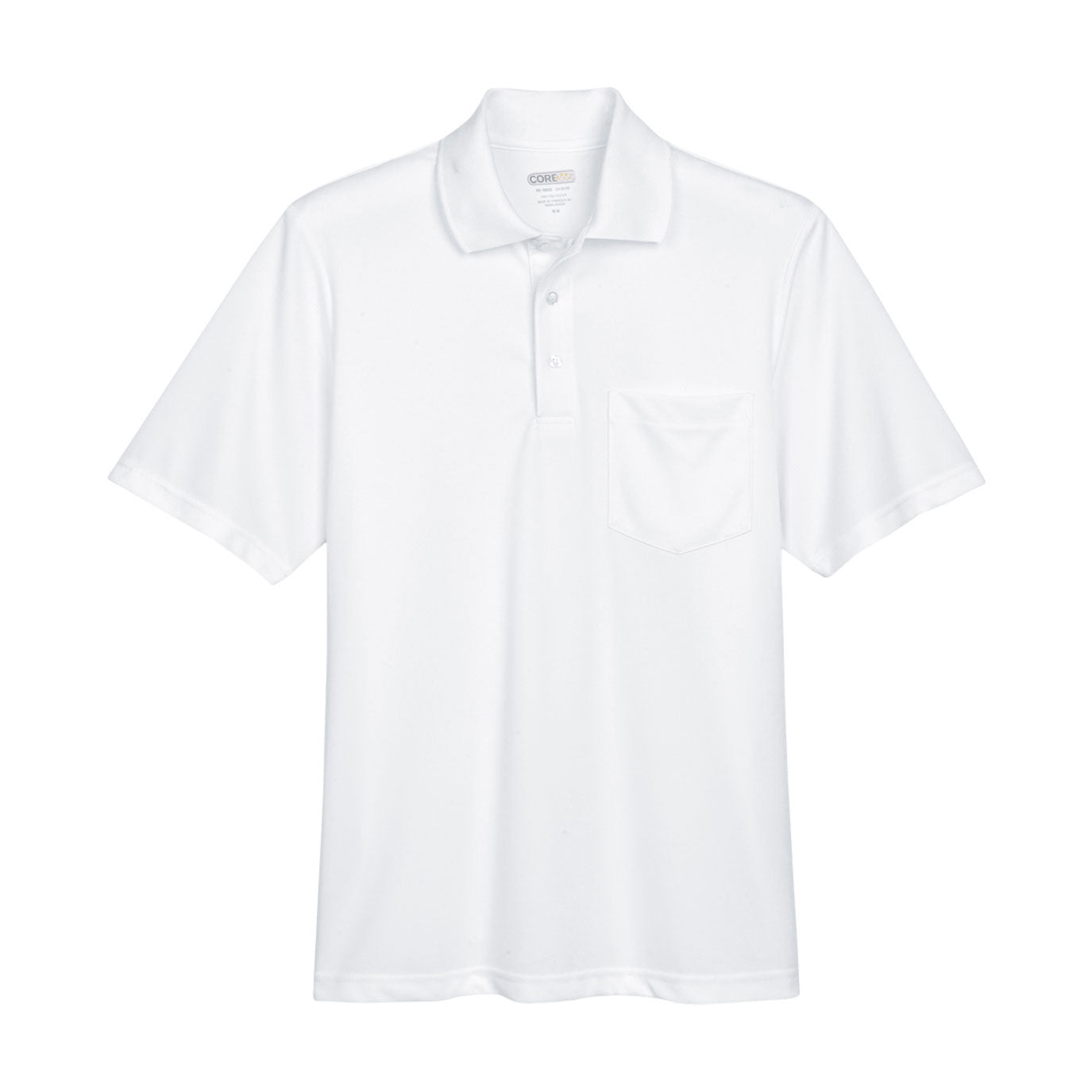 Black Polo Shirt - Core 365 - Performance Fabric