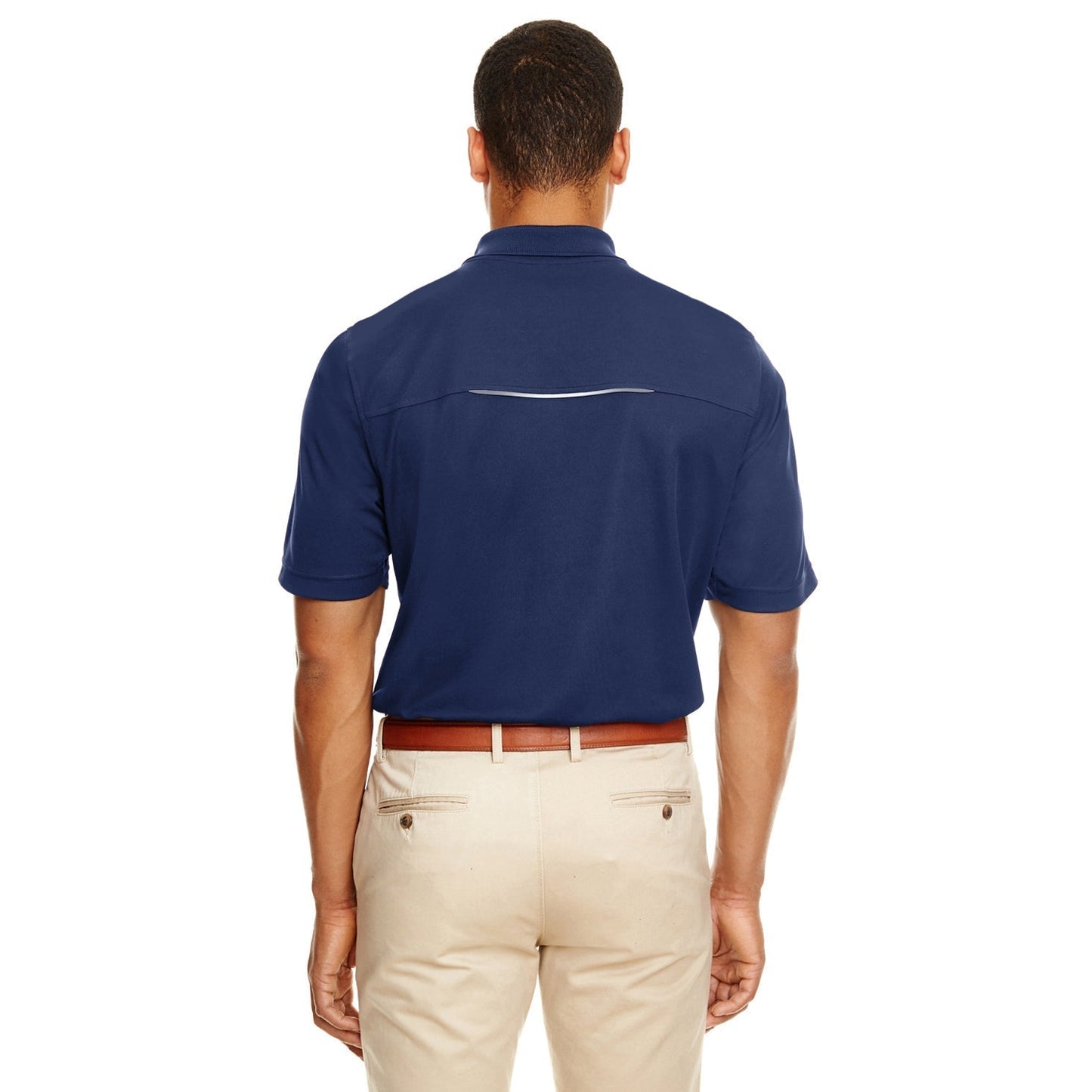 Black Polo Shirt - Core 365 - Reflective Piping Performance