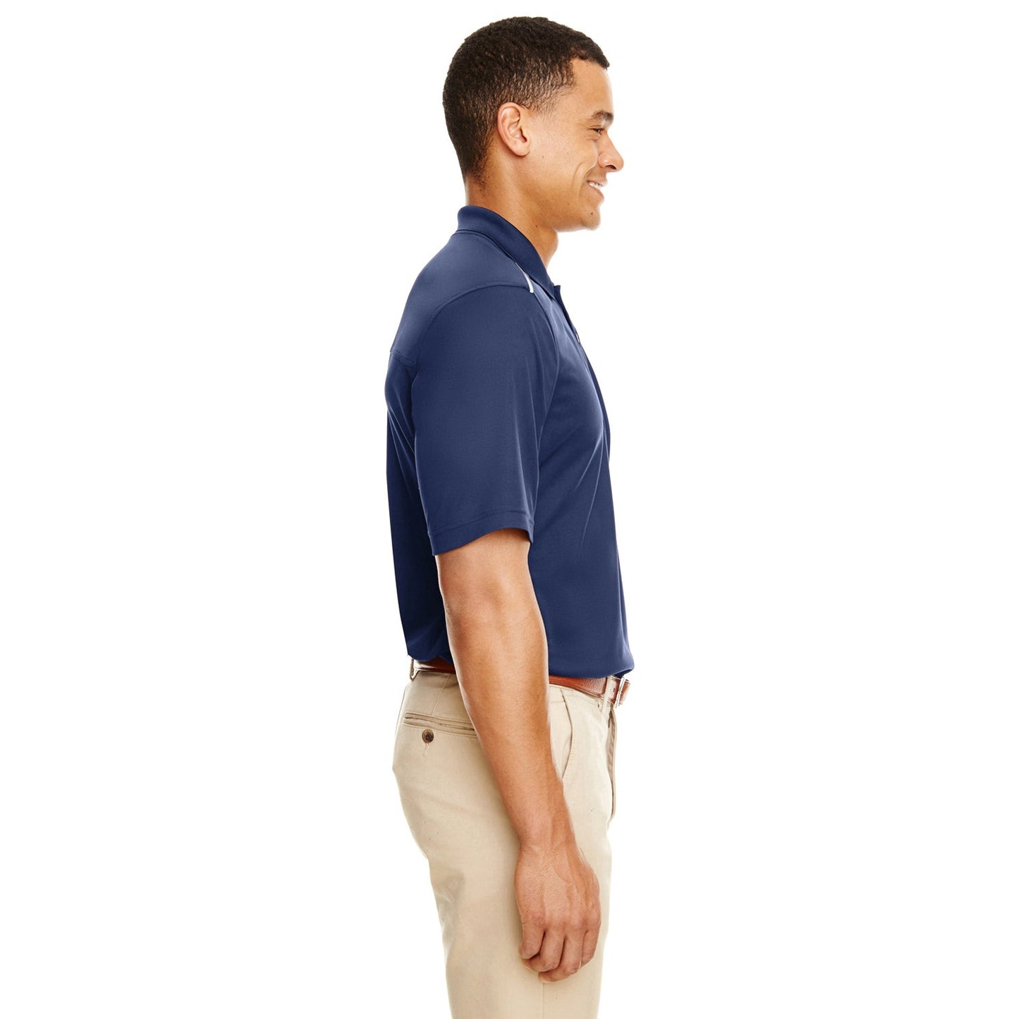 Black Polo Shirt - Core 365 - Reflective Piping Performance