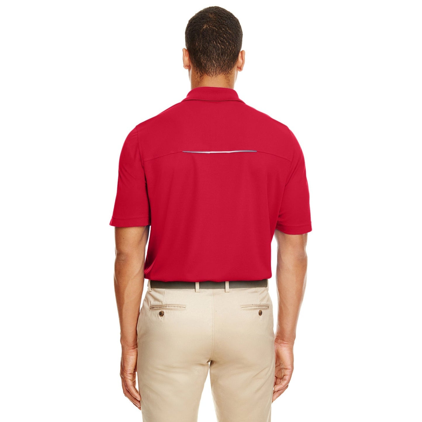 Black Polo Shirt - Core 365 - Reflective Piping Performance