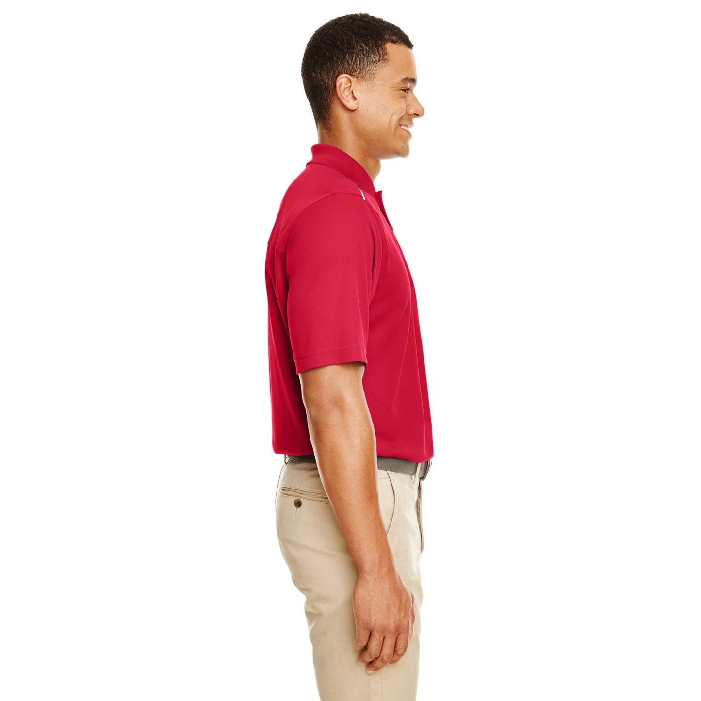 Black Polo Shirt - Core 365 - Reflective Piping Performance