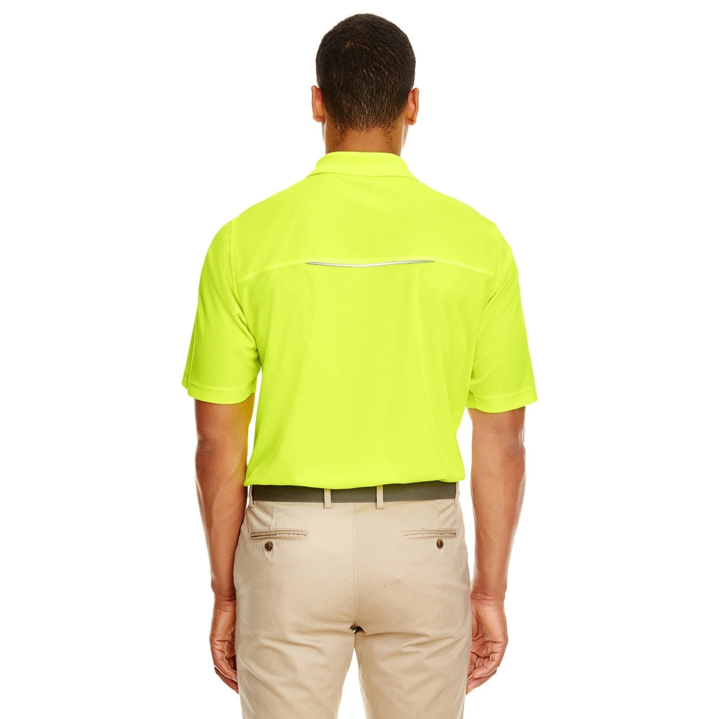 Black Polo Shirt - Core 365 - Reflective Piping Performance