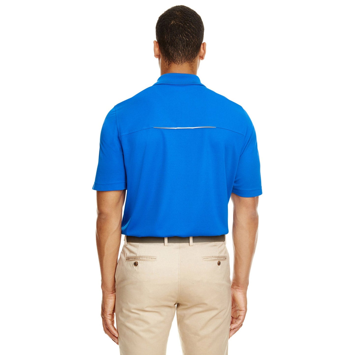 Black Polo Shirt - Core 365 - Reflective Piping Performance