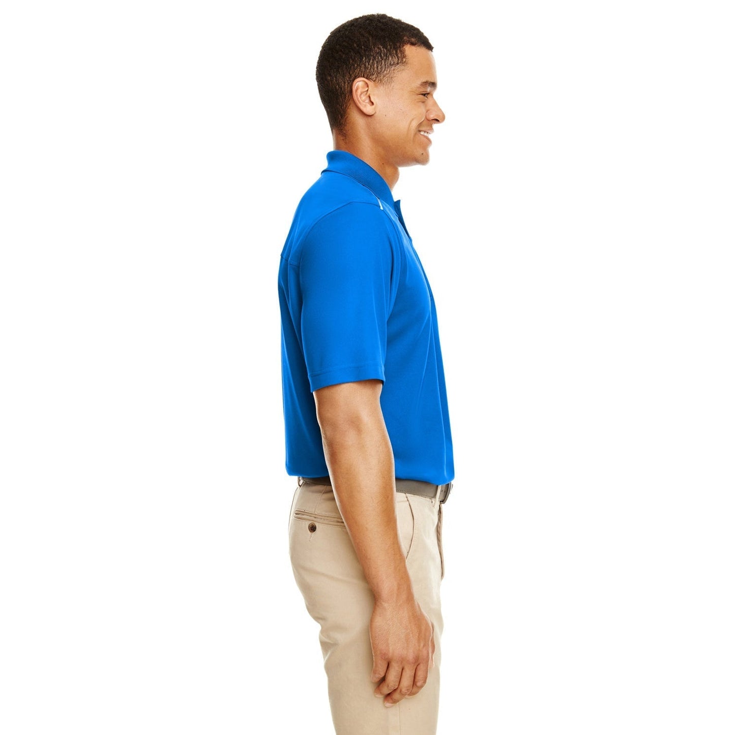 Black Polo Shirt - Core 365 - Reflective Piping Performance