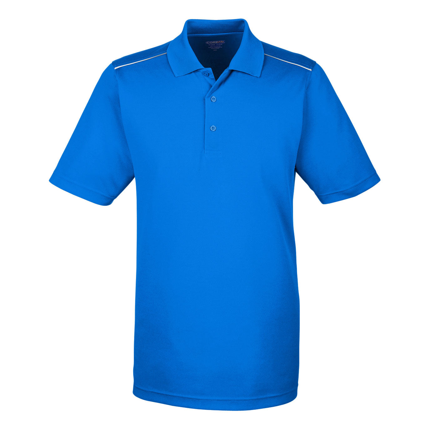 Black Polo Shirt - Core 365 - Reflective Piping Performance