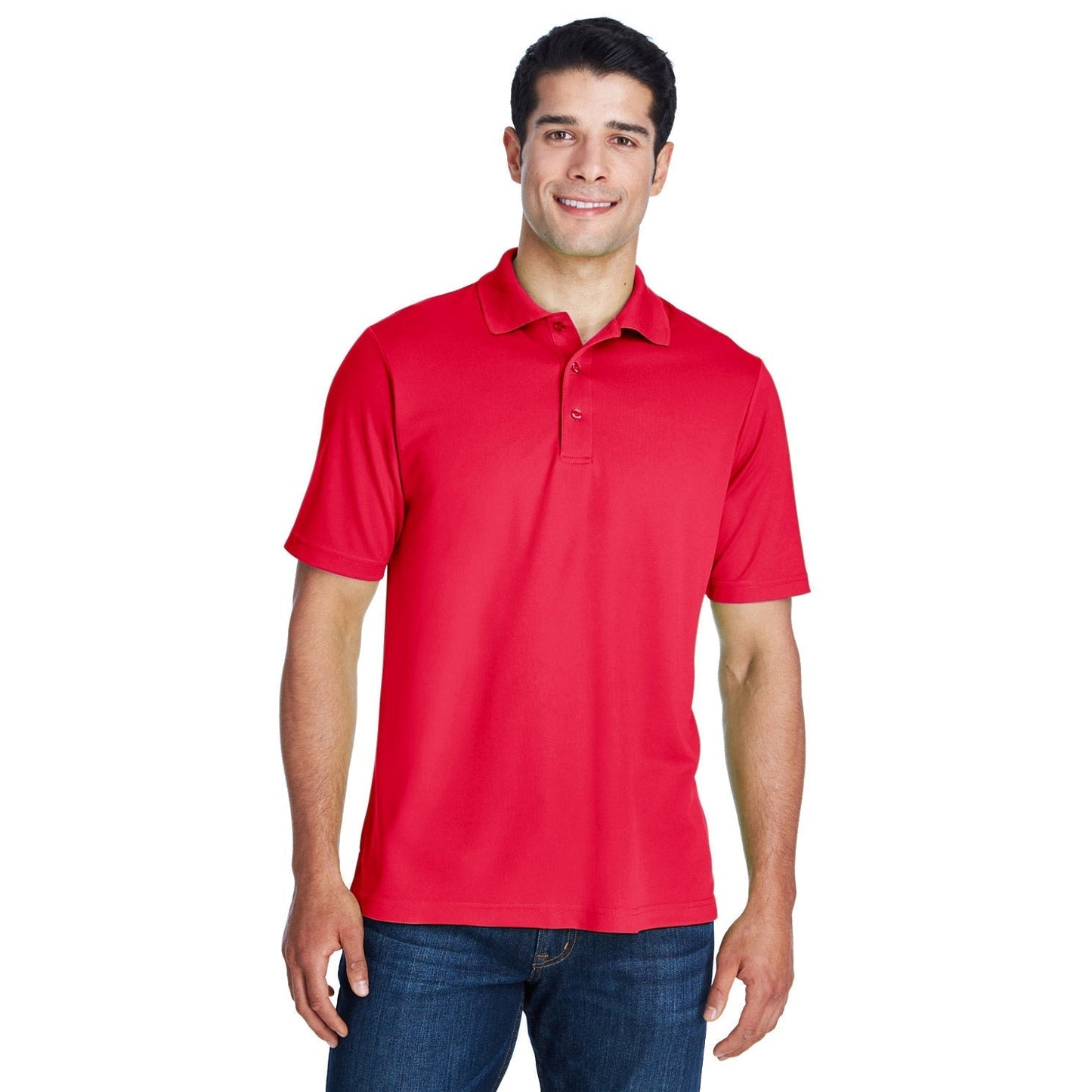 Black Performance Polo - Core 365 - Moisture Wicking