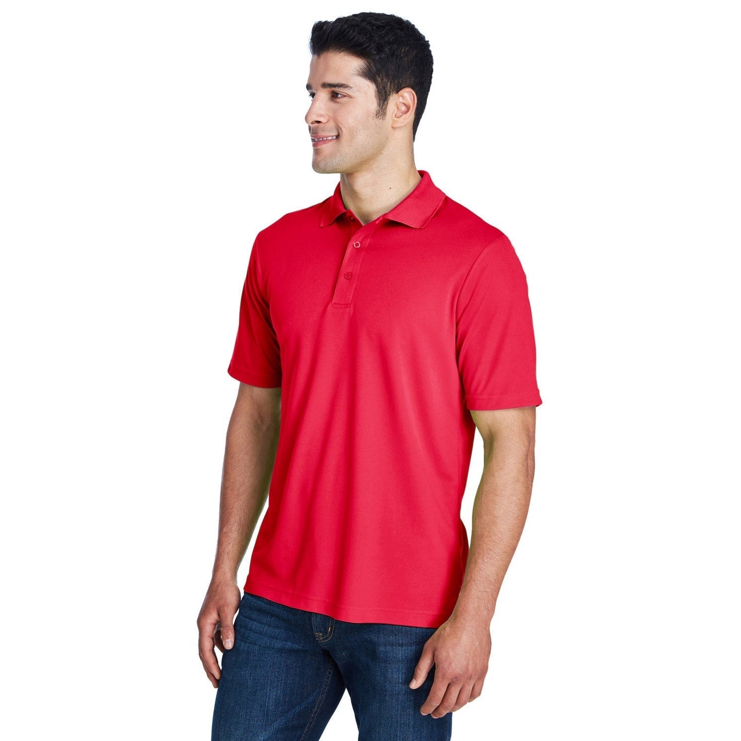 Black Performance Polo - Core 365 - Moisture Wicking