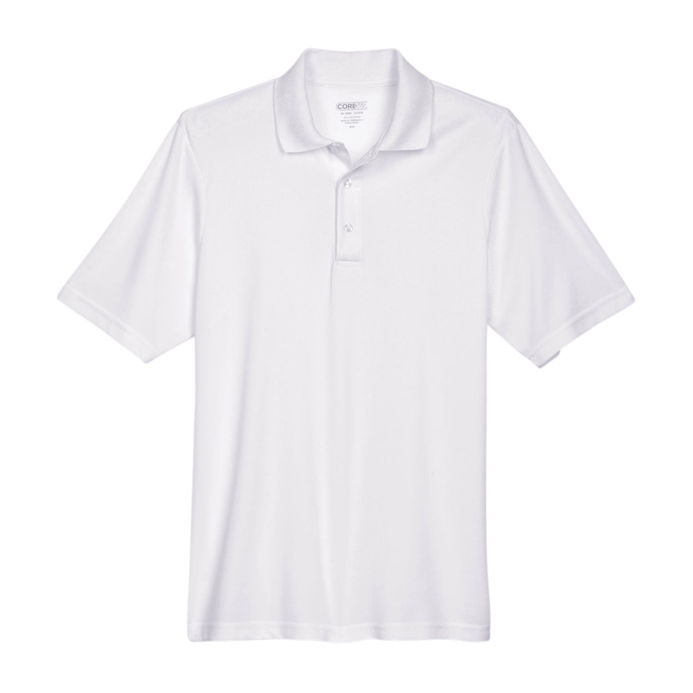 Black Performance Polo - Core 365 - Moisture Wicking