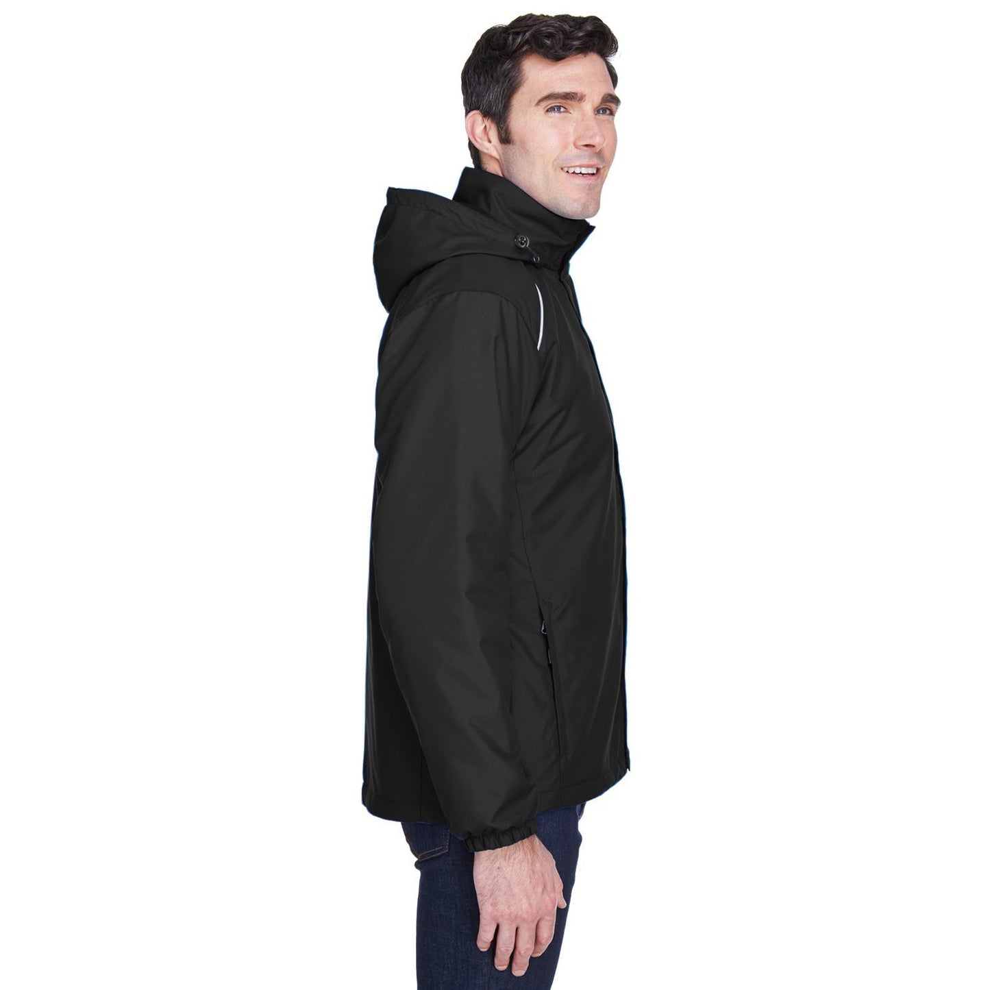 Black Insulated Jacket - Core 365 - Weather Resistant
