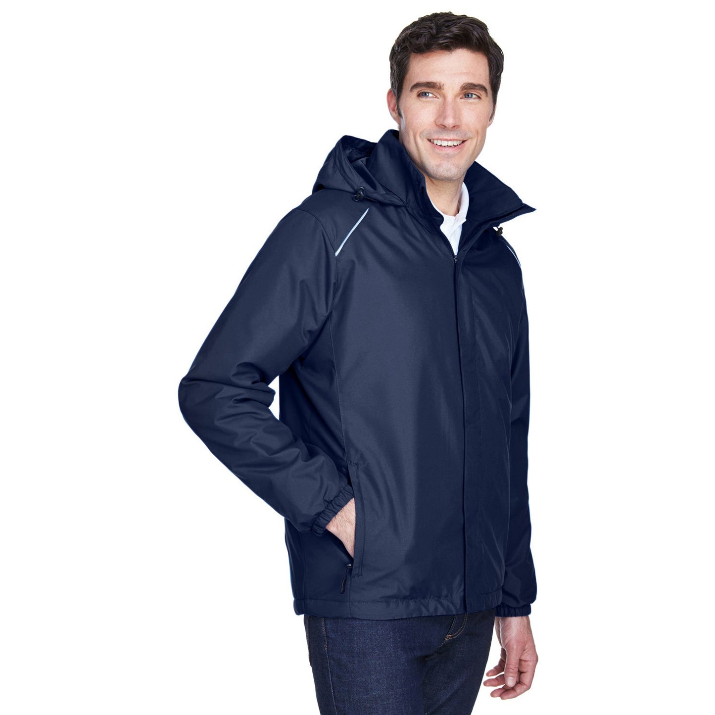 Black Insulated Jacket - Core 365 - Weather Resistant