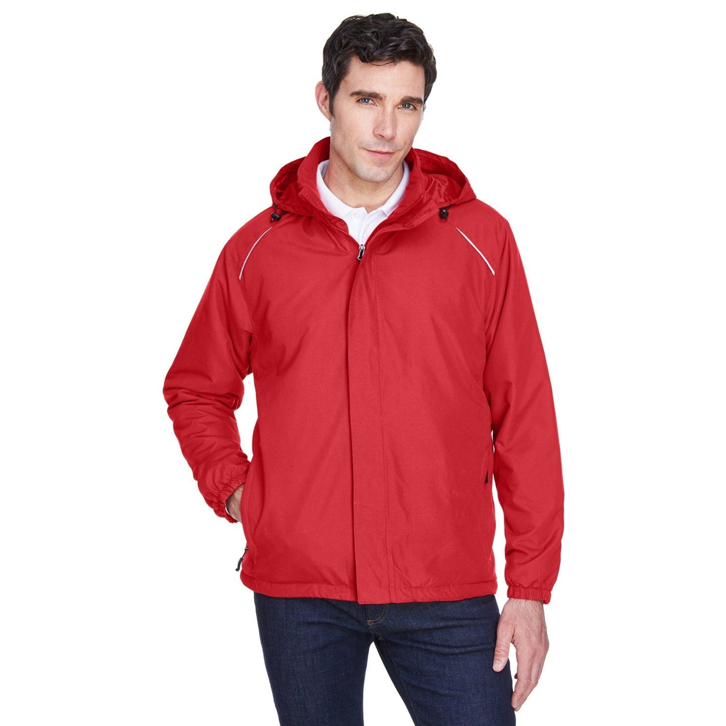 Black Insulated Jacket - Core 365 - Weather Resistant