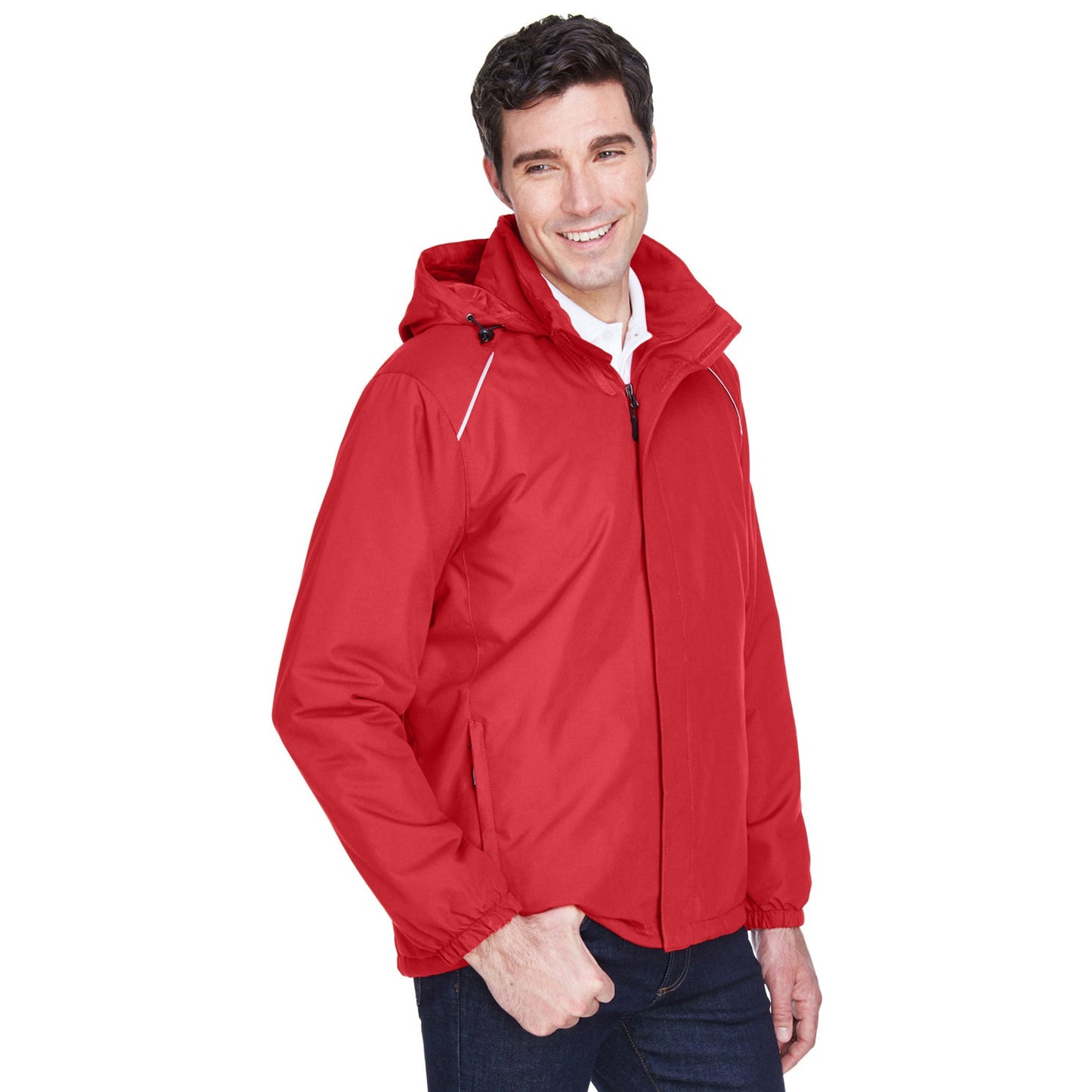 Black Insulated Jacket - Core 365 - Weather Resistant