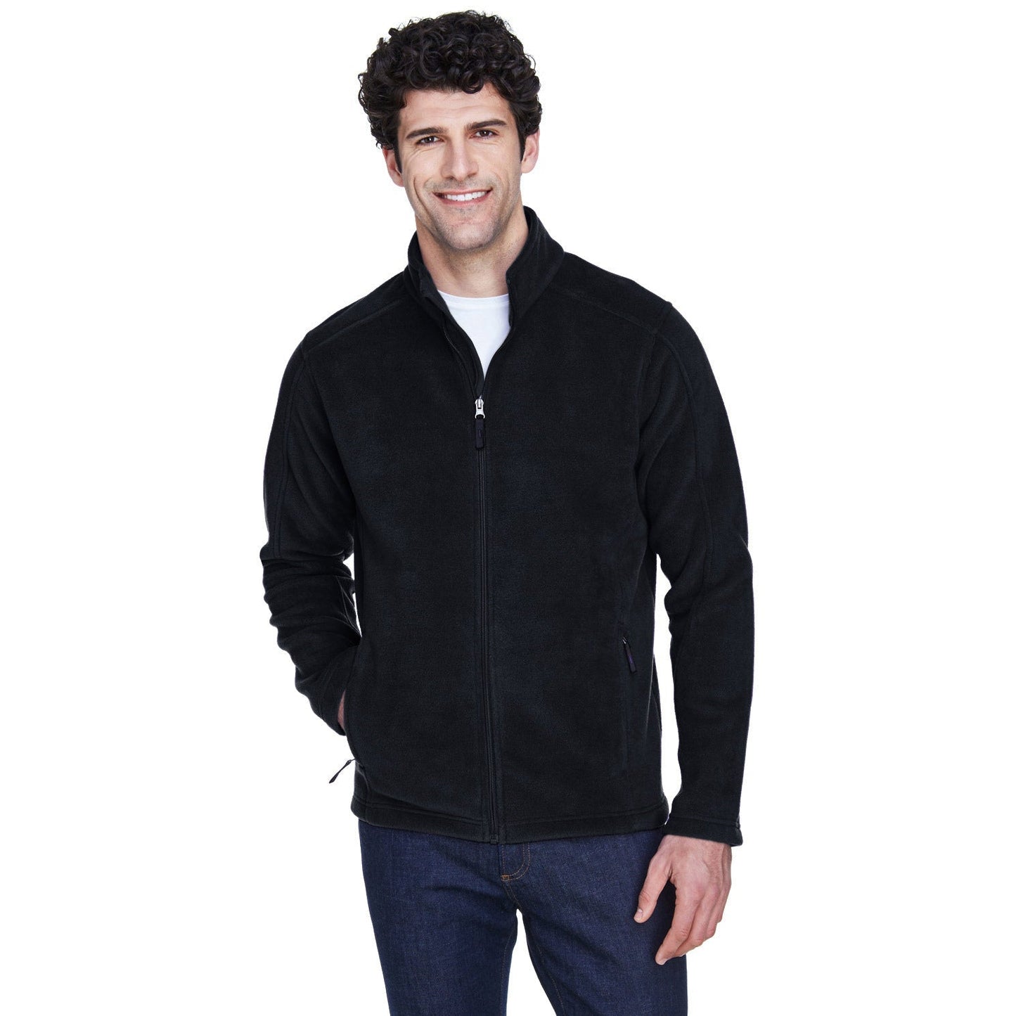 Black Fleece Jacket - Core 365 - Cozy Design