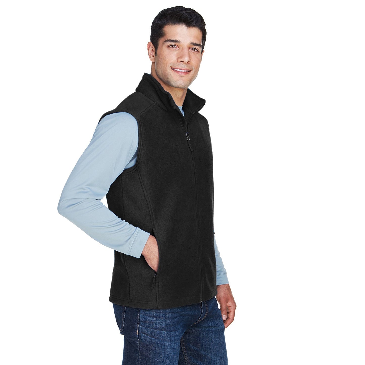Black Vests - Core 365 - Cozy Fleece