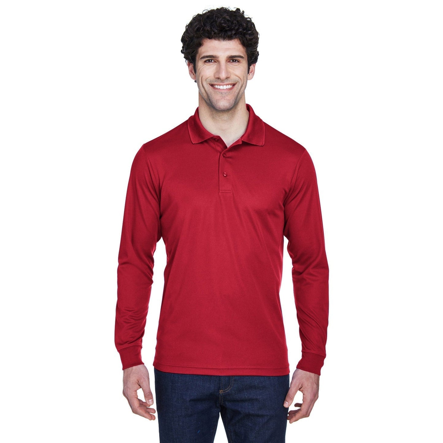 Black Performance Polo - Core 365 - Moisture Wicking