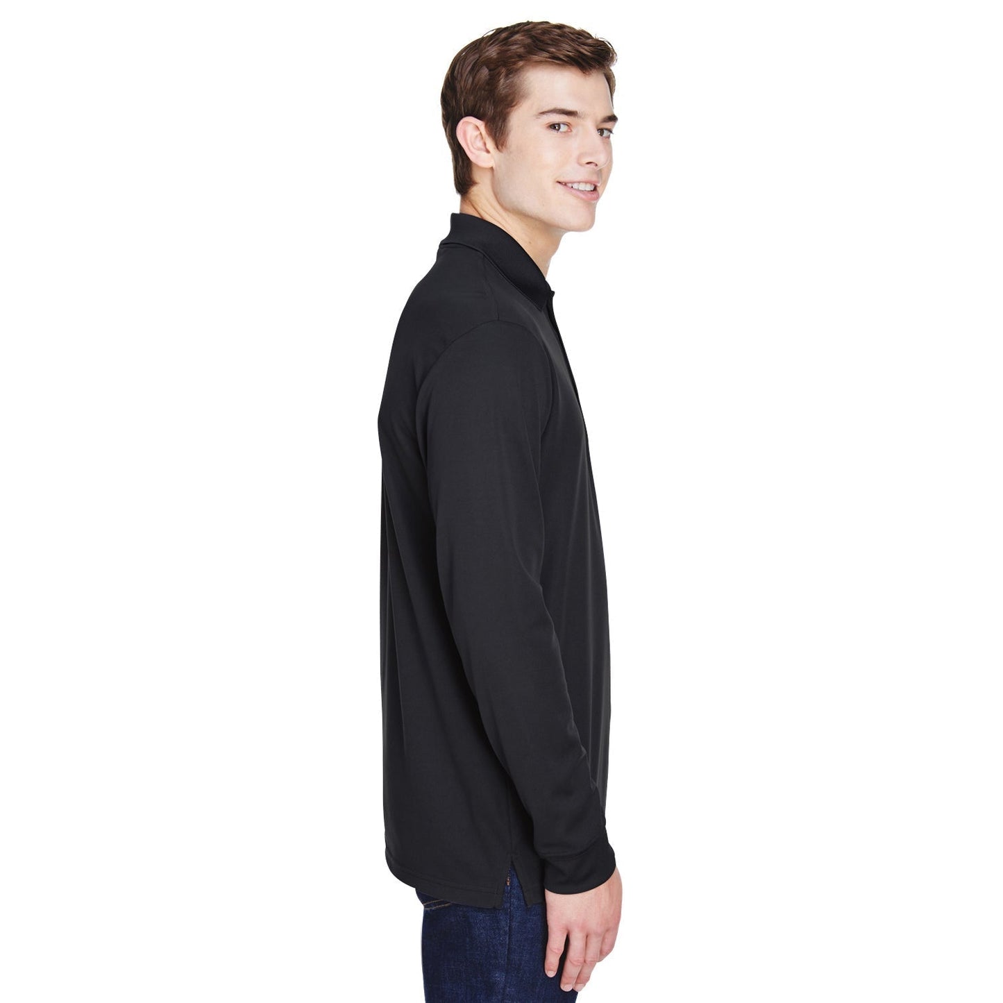 Black Performance Polo - Core 365 - Moisture Wicking