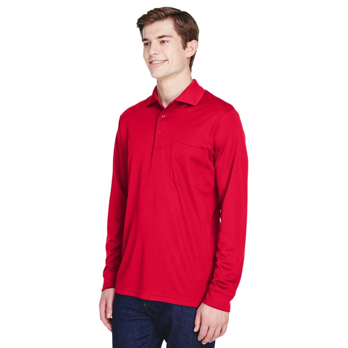 Black Performance Polo - Core 365 - Moisture Wicking