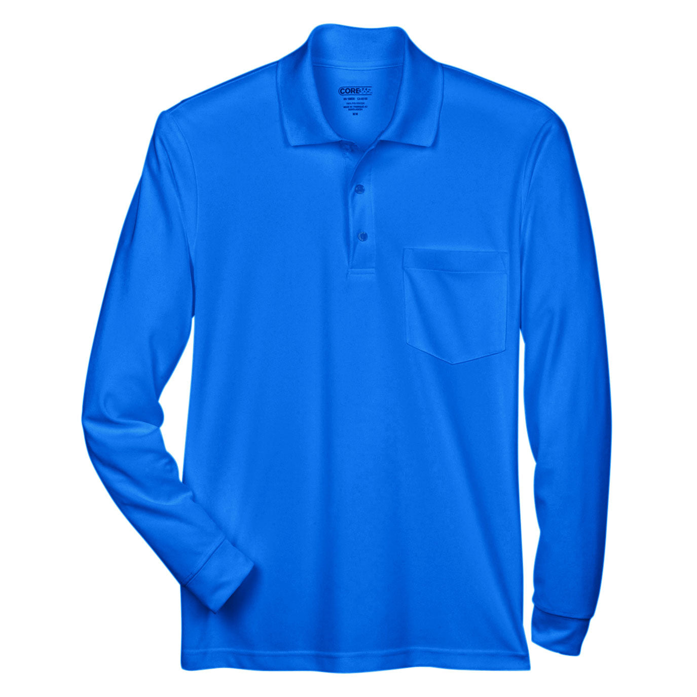 Black Performance Polo - Core 365 - Moisture Wicking