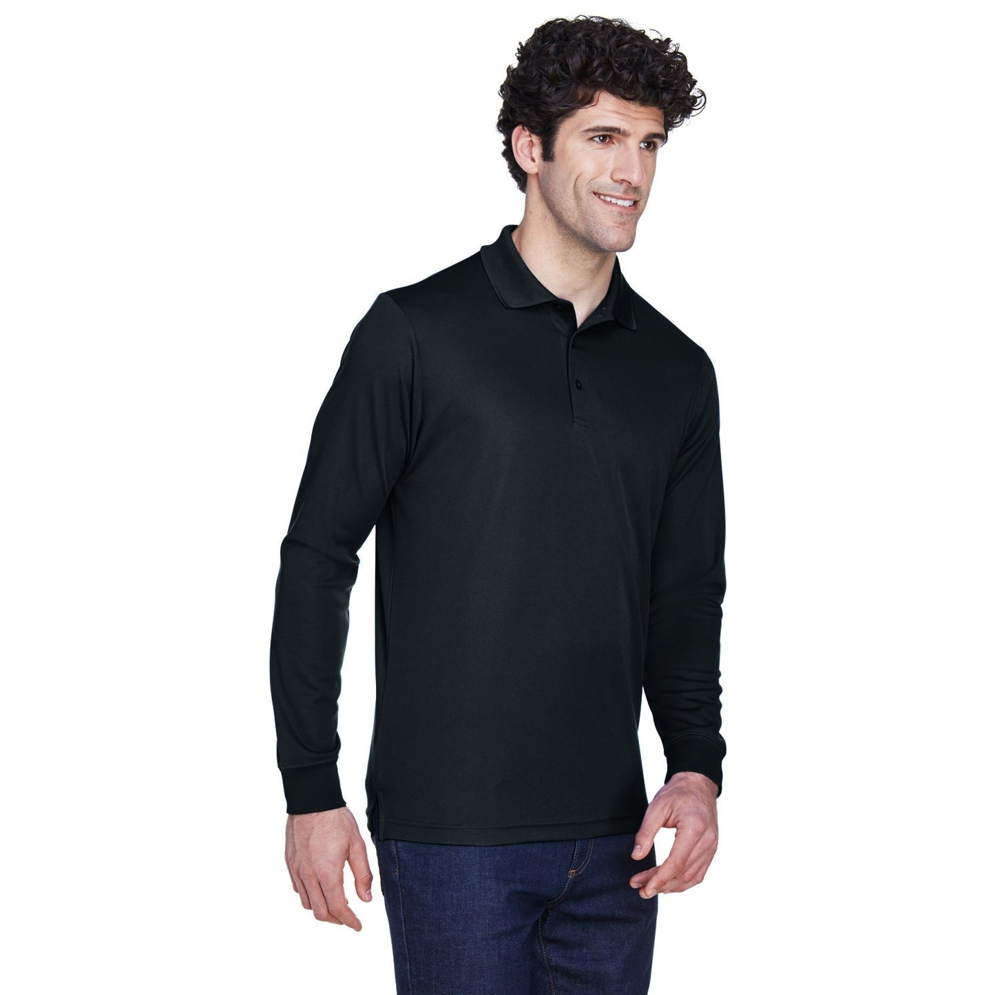 Black Polo Shirt - Core 365 - Moisture-Wicking Performance