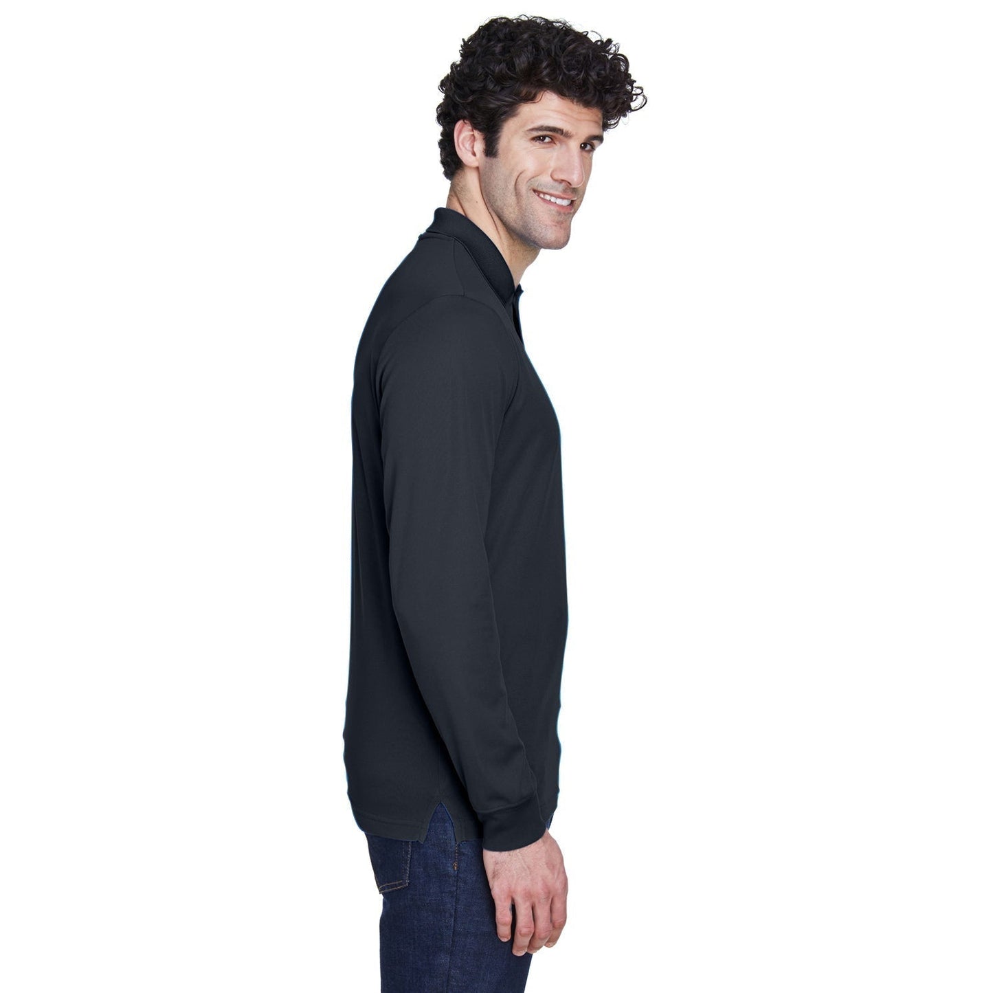 Black Polo Shirt - Core 365 - Moisture-Wicking Performance