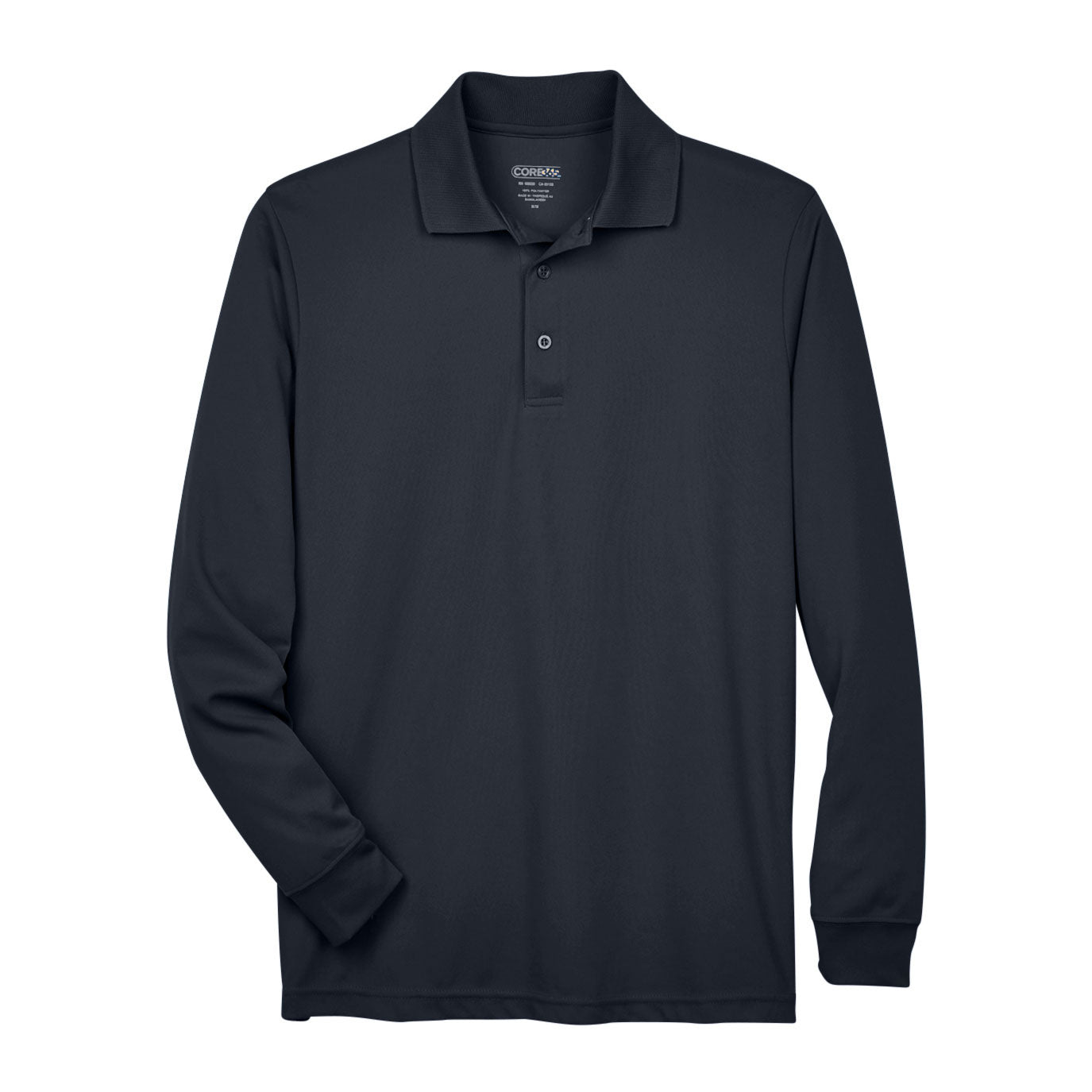 Black Polo Shirt - Core 365 - Moisture-Wicking Performance