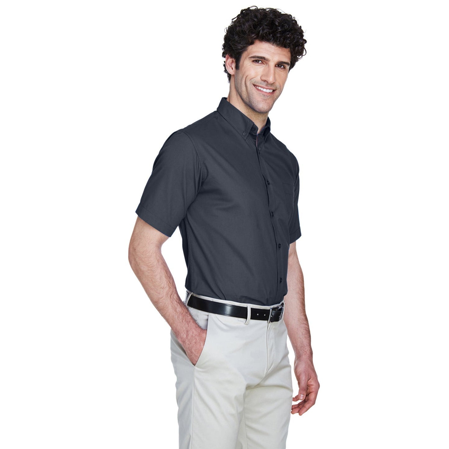 Black Button Up Shirts - Core 365 - Comfortable Twill