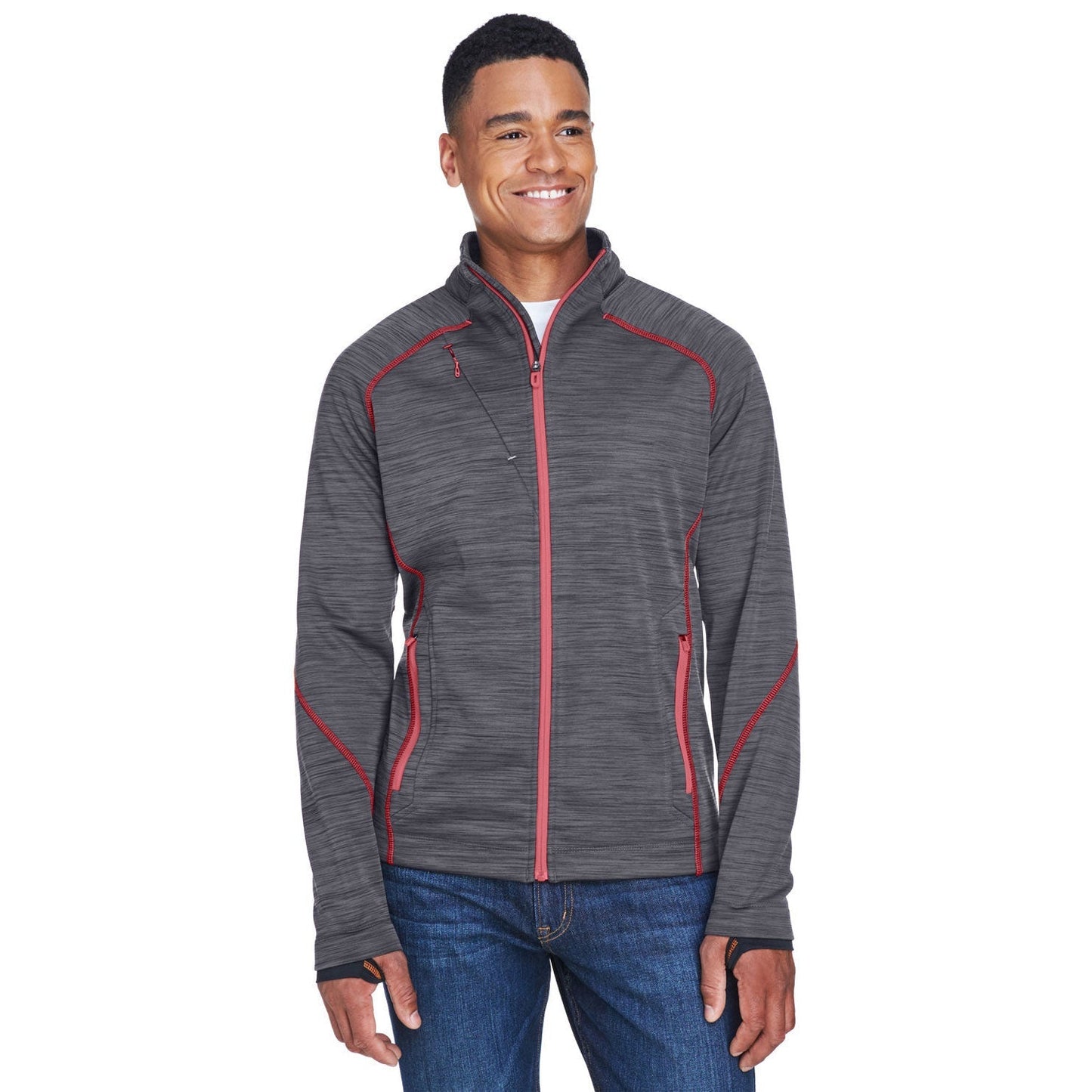 Carbon/Black Jacket - North End - Comfortable Fleece - Stylish