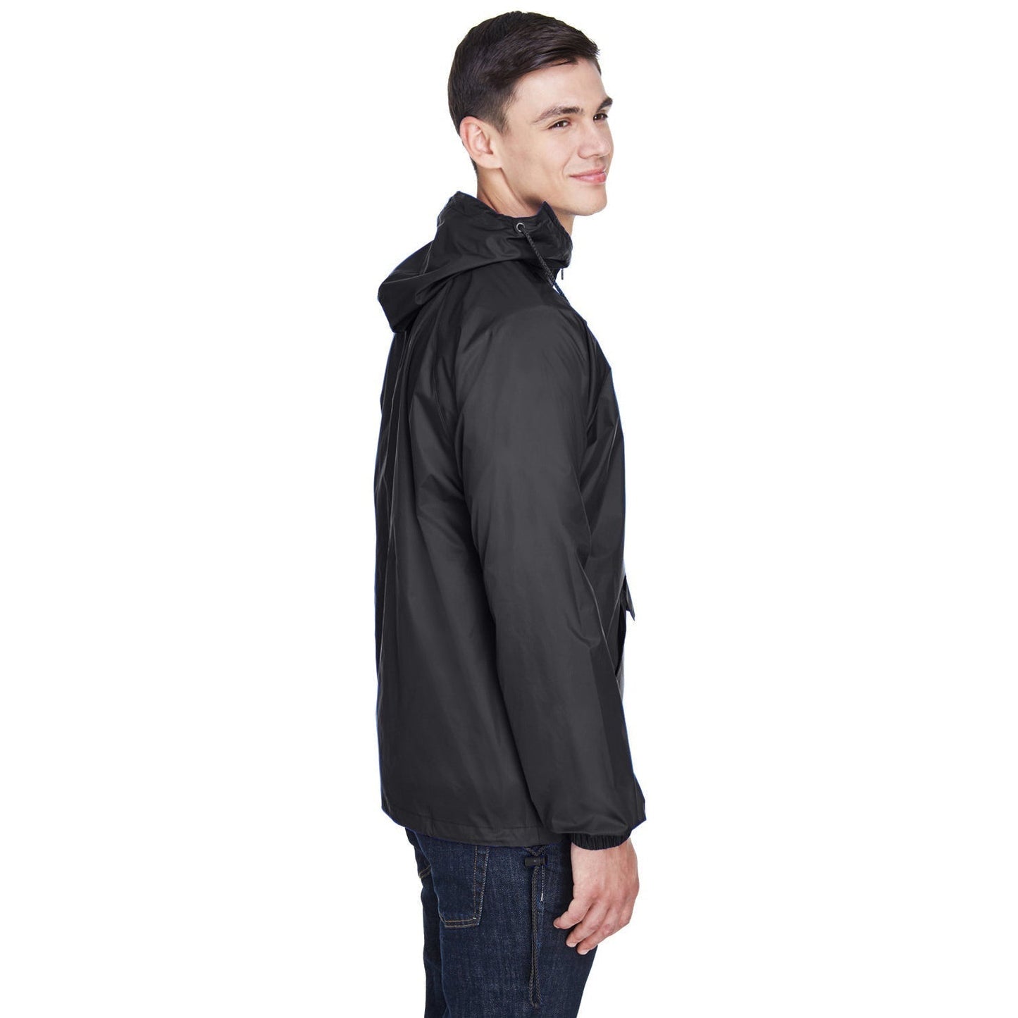 Black Jackets - UltraClub - Hooded Pullover Pack Away
