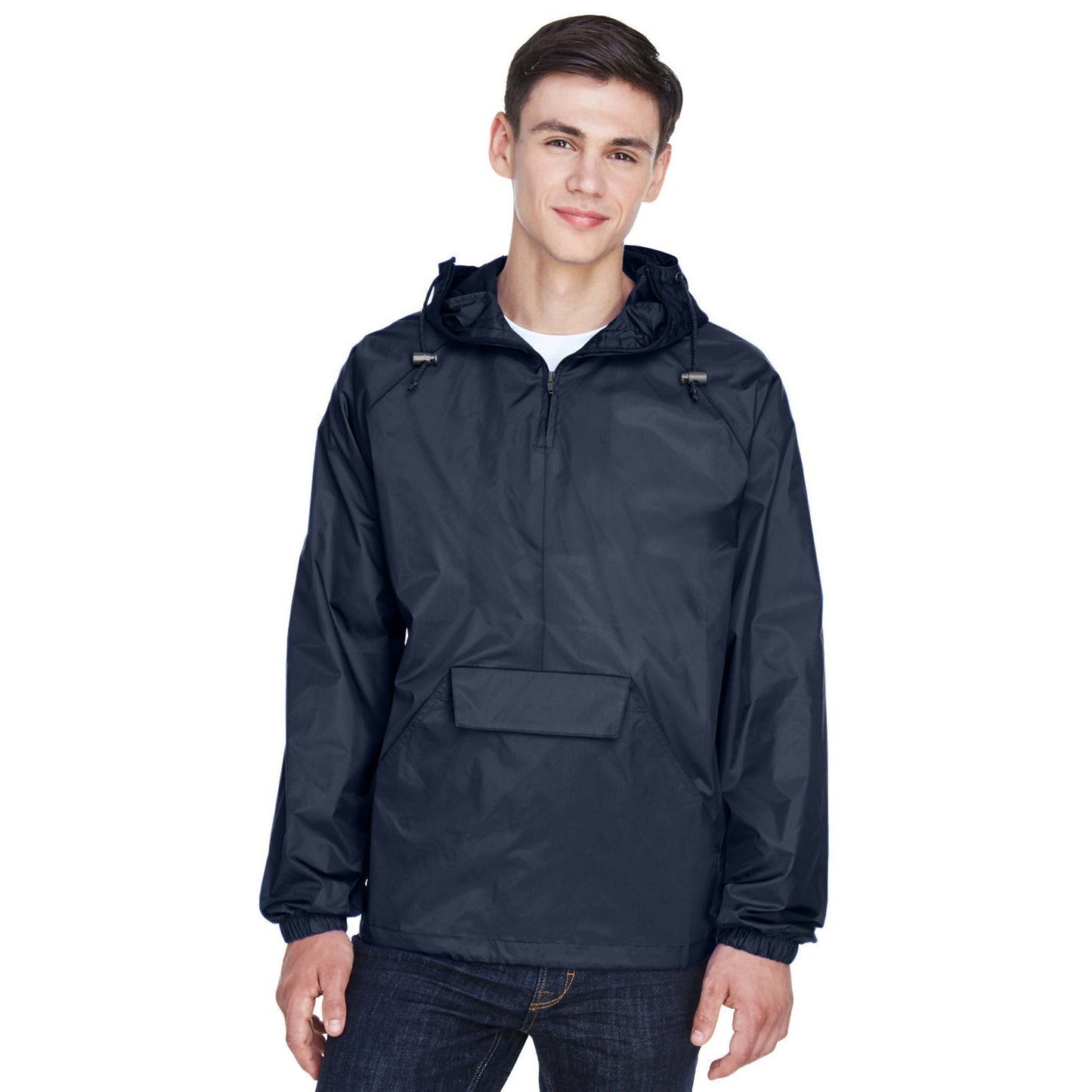 Black Jackets - UltraClub - Hooded Pullover Pack Away