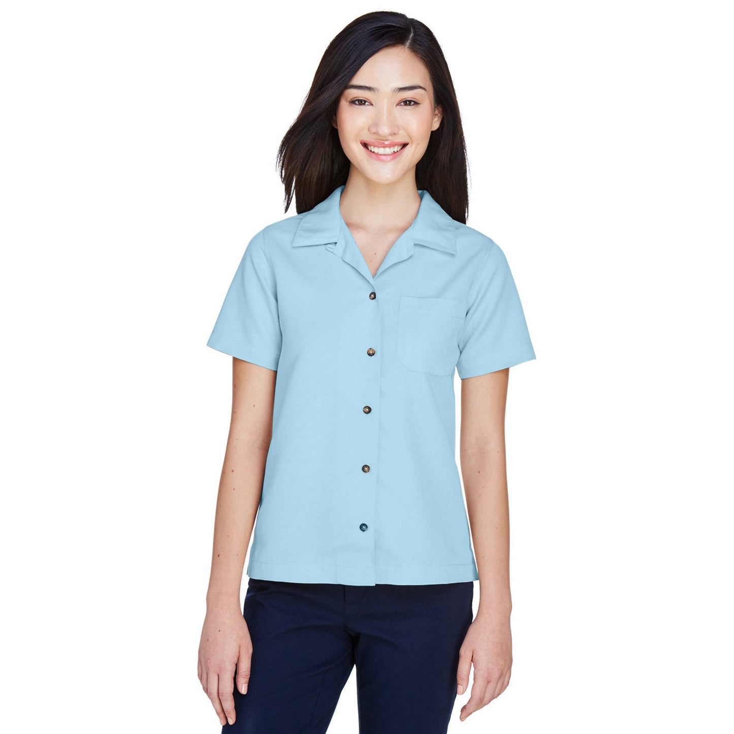 Brick Button Up Shirts - UltraClub - Soft Microfiber
