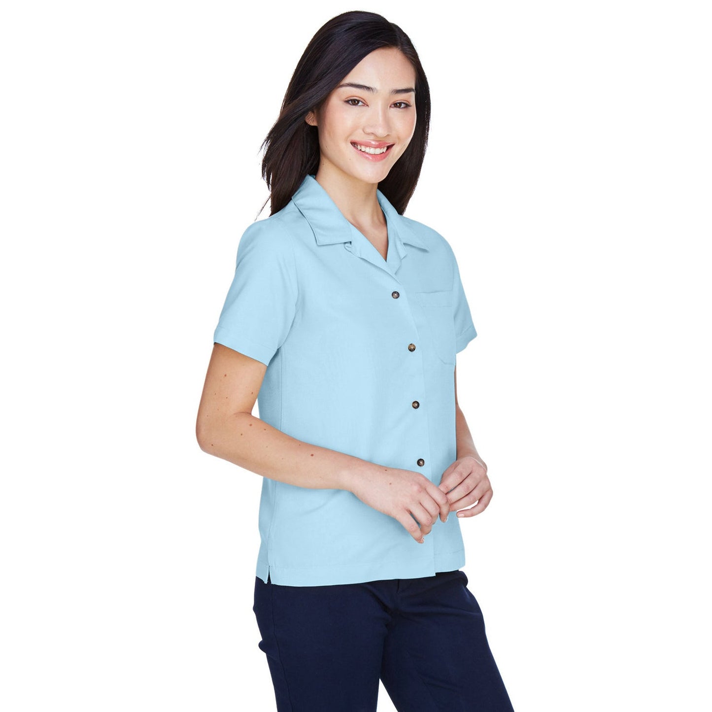 Brick Button Up Shirts - UltraClub - Soft Microfiber