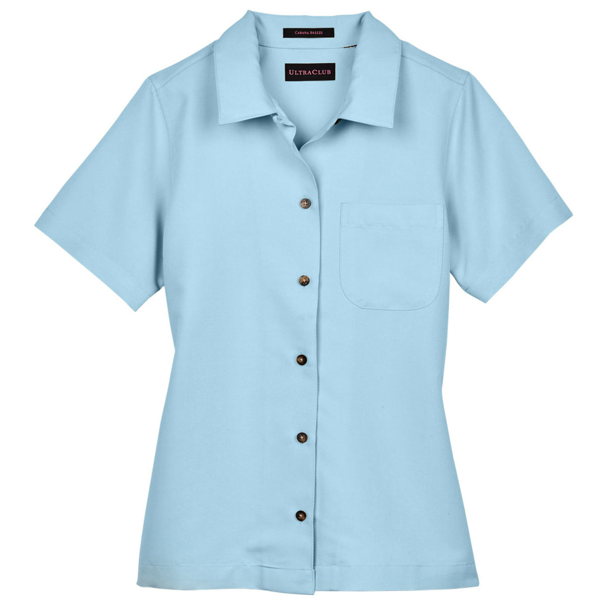 Brick Button Up Shirts - UltraClub - Soft Microfiber