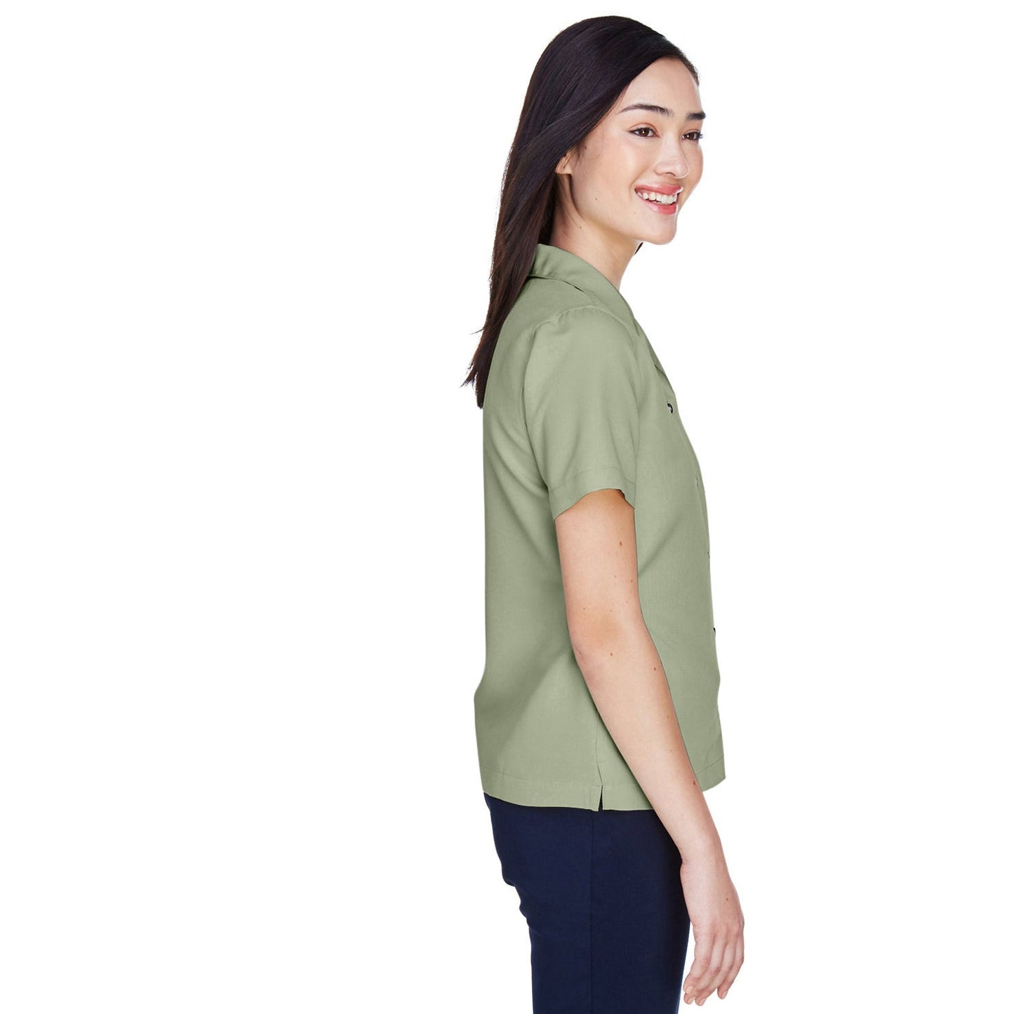 Brick Button Up Shirts - UltraClub - Soft Microfiber