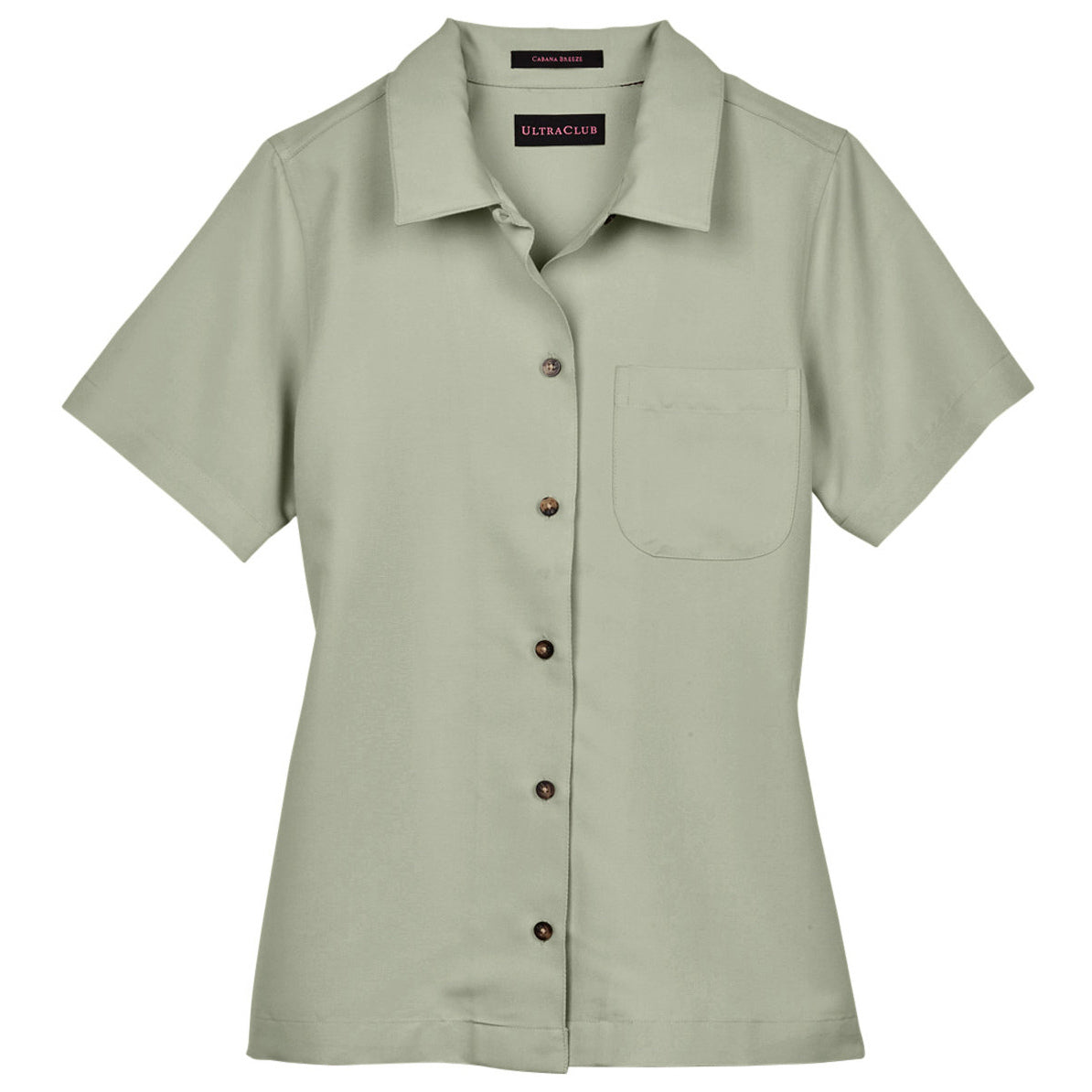 Brick Button Up Shirts - UltraClub - Soft Microfiber