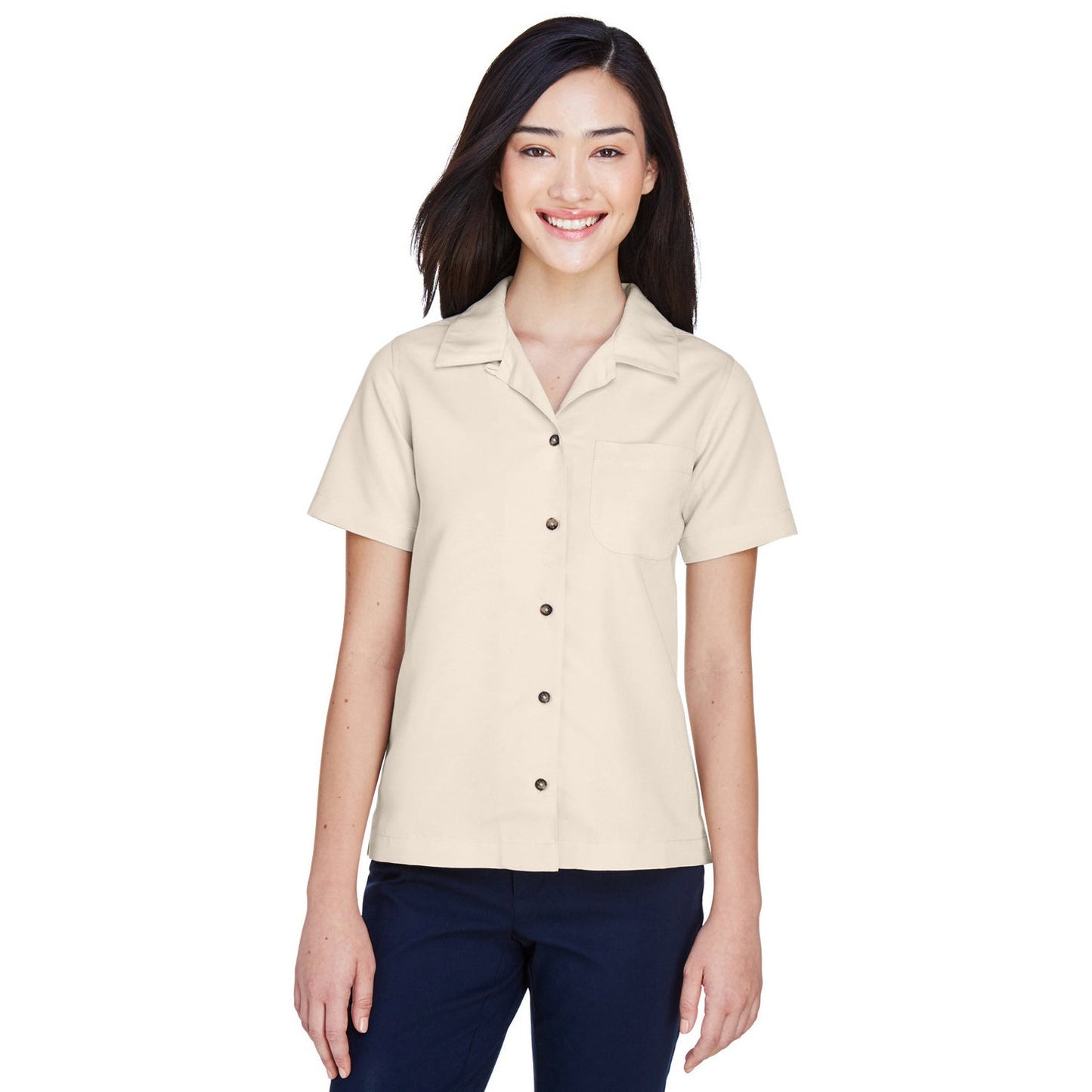 Brick Button Up Shirts - UltraClub - Soft Microfiber