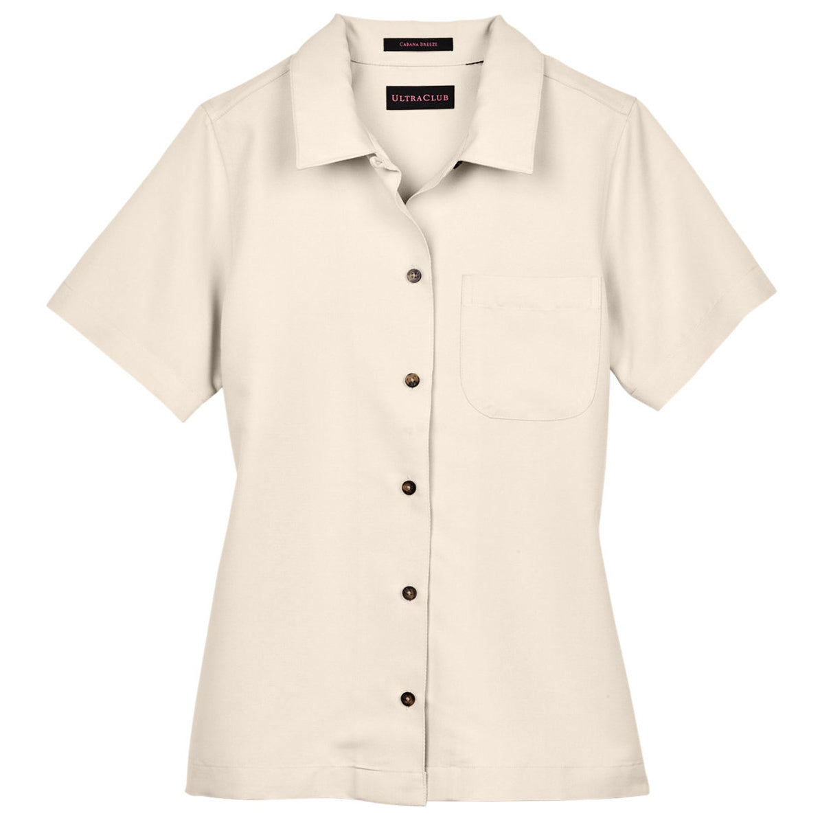 Brick Button Up Shirts - UltraClub - Soft Microfiber