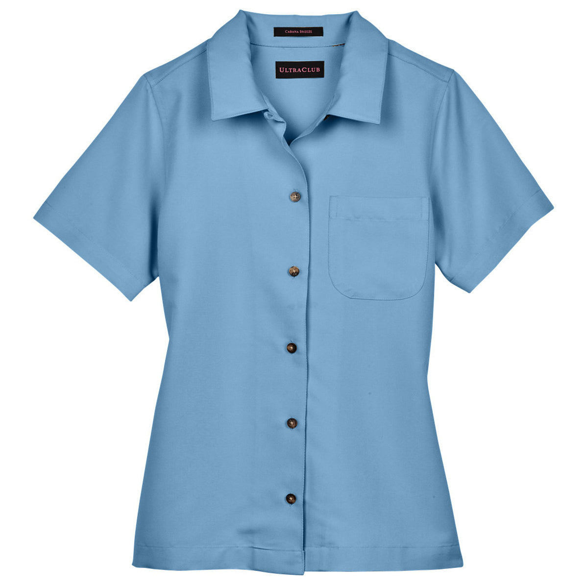 Brick Button Up Shirts - UltraClub - Soft Microfiber