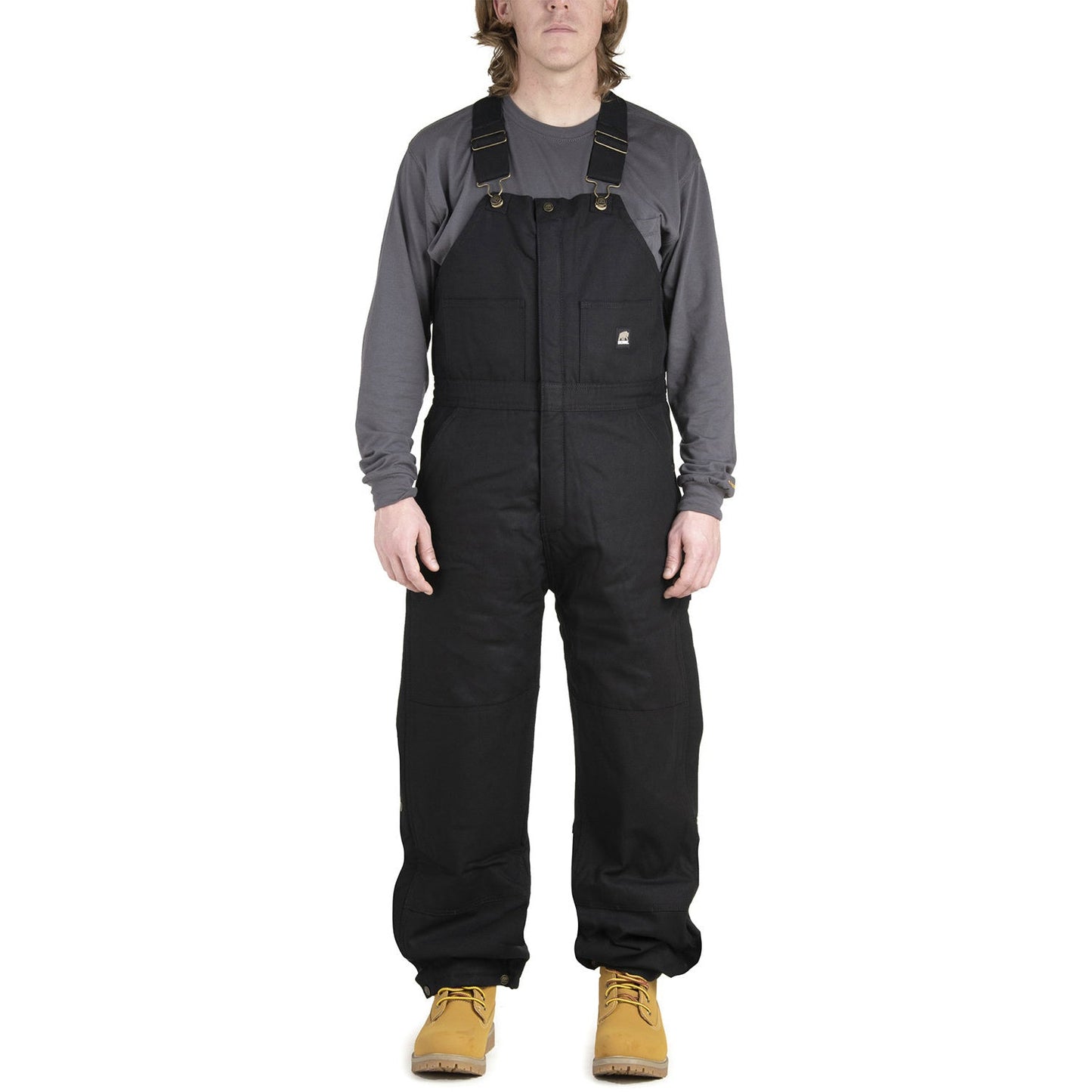 Black Insulated Bib Overalls - Berne - Durable Comfort