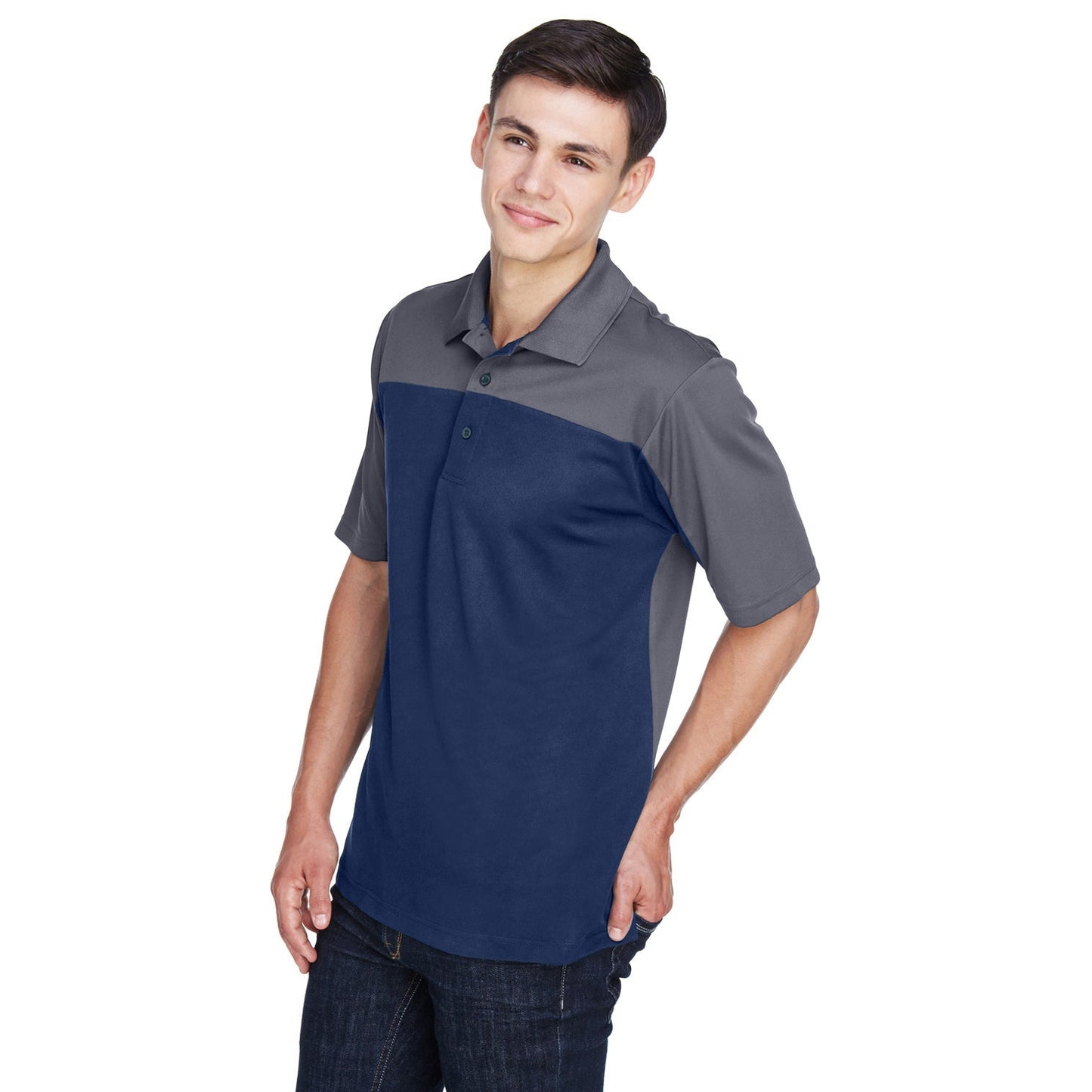 Black/Carbon Polo Shirt - Core 365 - Moisture-Wicking