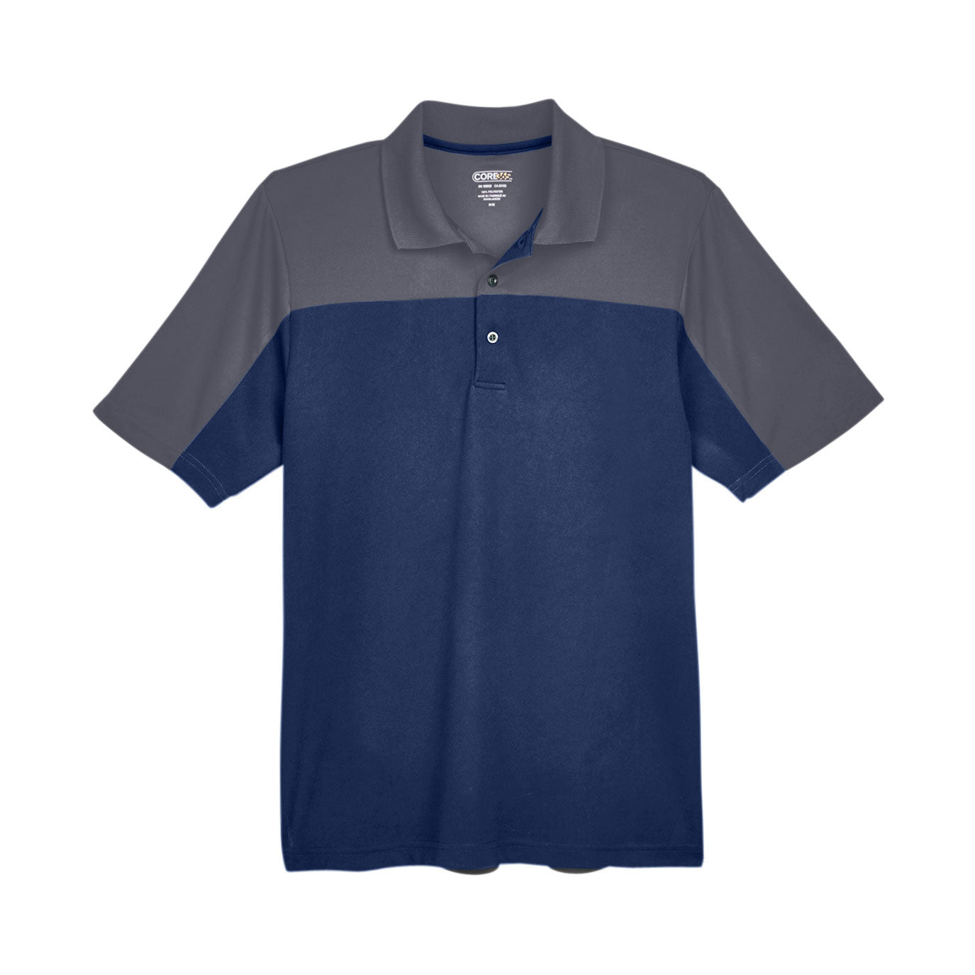 Black/Carbon Polo Shirt - Core 365 - Moisture-Wicking