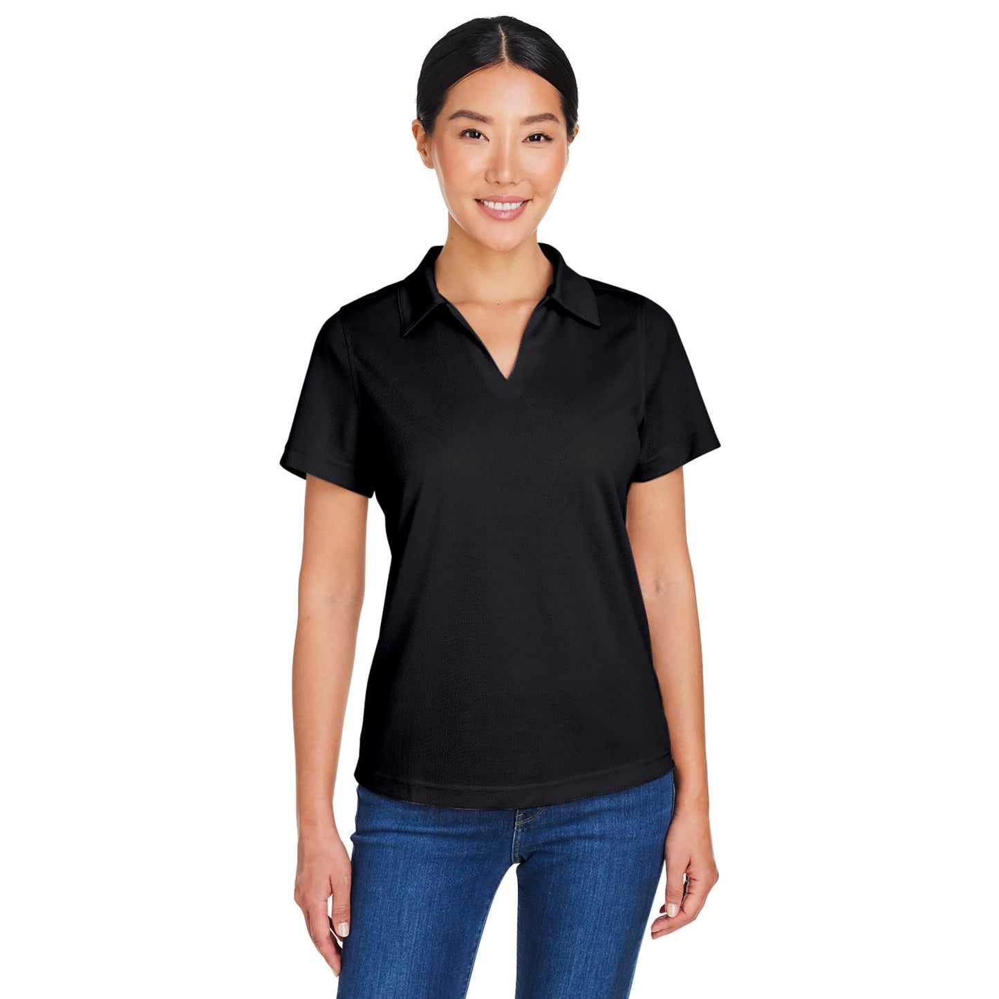 Black Polo Shirt - Core 365 - Snag Resistant Mesh