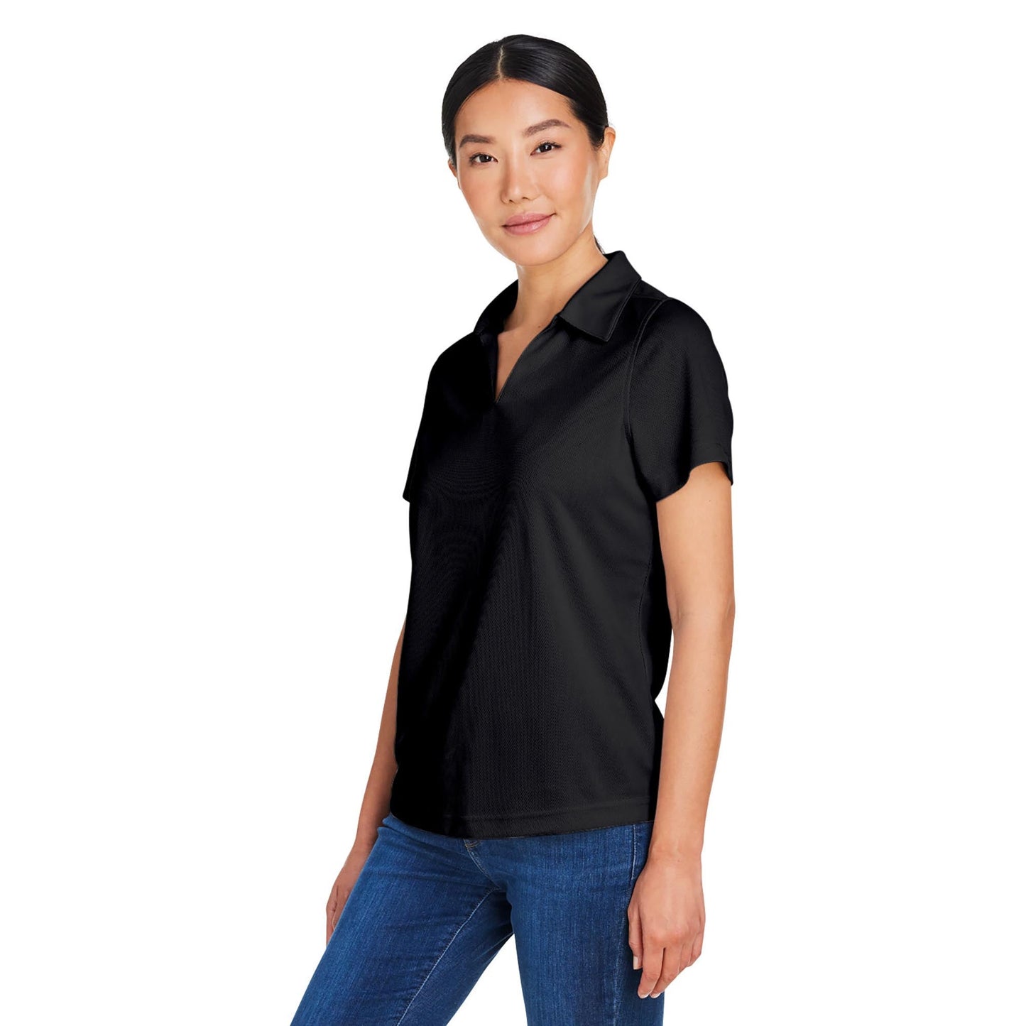 Black Polo Shirt - Core 365 - Snag Resistant Mesh