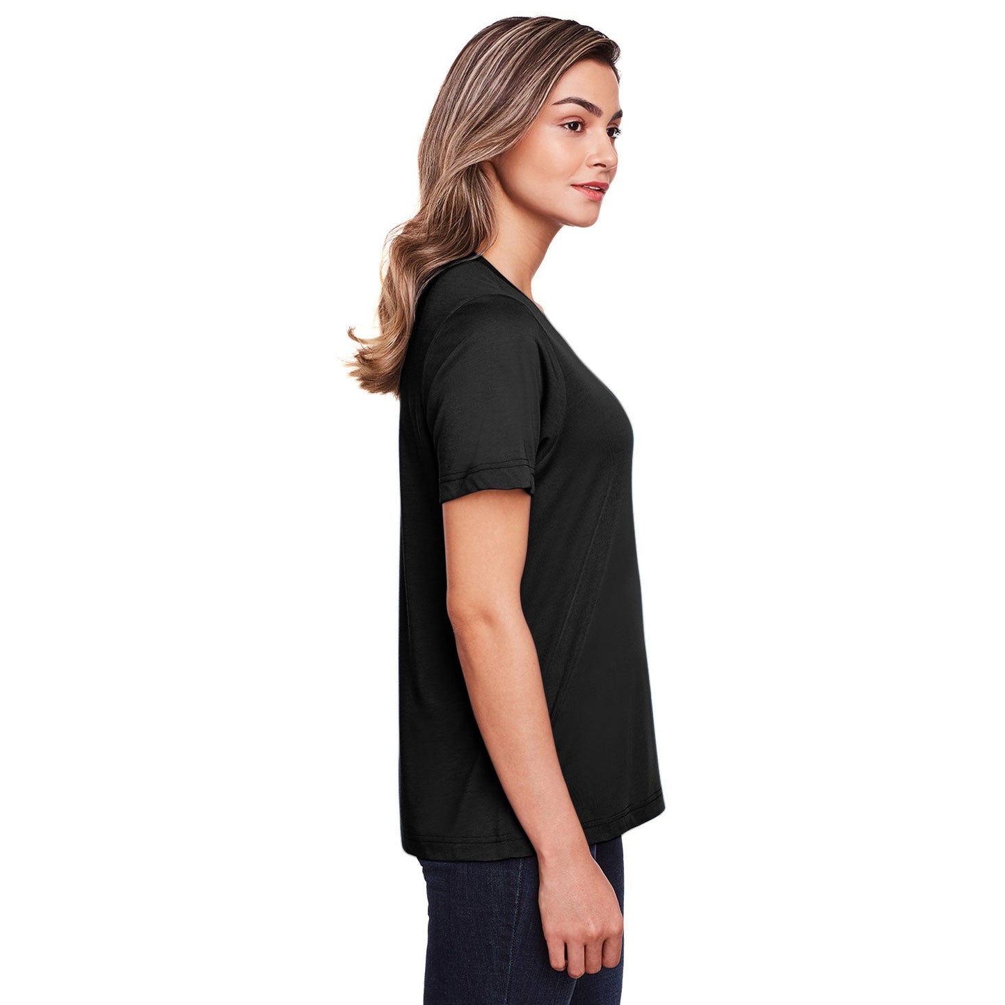 Black T-Shirts - Core 365 - Ladies Performance Soft