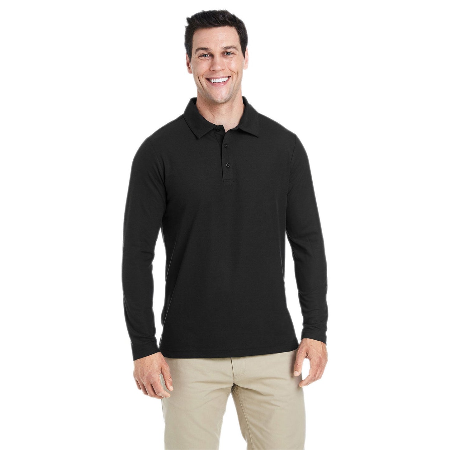 Black Polo Shirt - Core 365 - Moisture-Wicking Tech