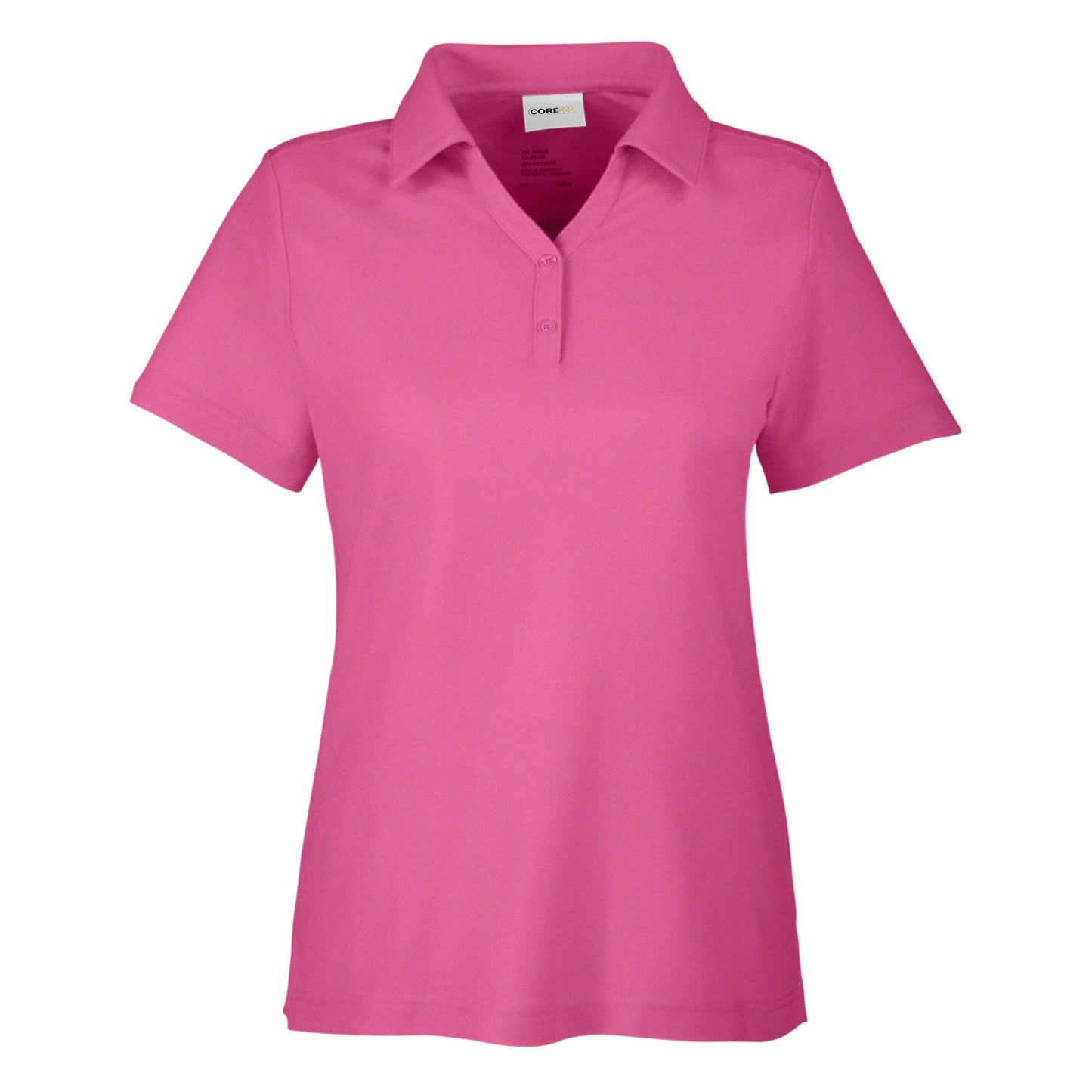 Black Polo Shirts - Core 365 - Soft Polyester Pique