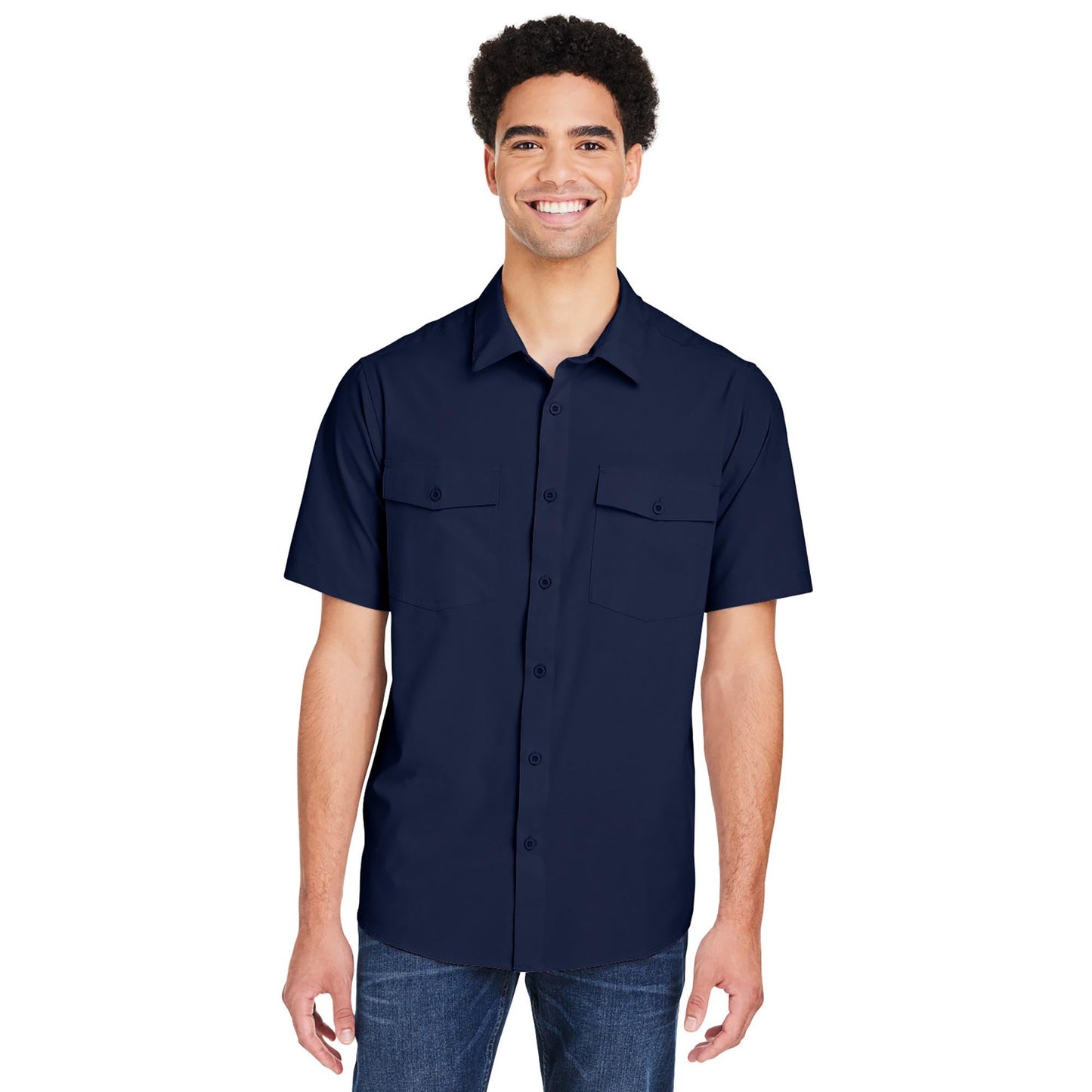 Black Button Up Shirts - Core 365 - Quick Dry Performance